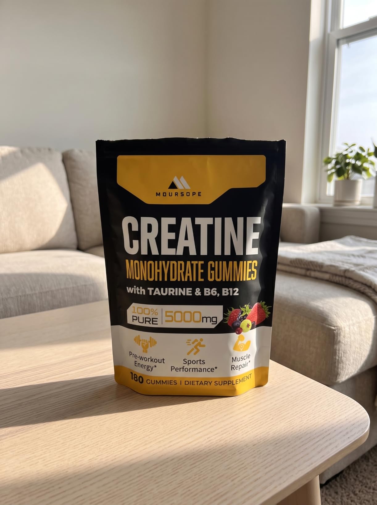 (180 Count) Creatine Monohydrate Gummies for Men & Women - Creatine Pre Workout Gummies for Muscle Builder, Muscle Strength, Recovery, Endurance, Energy, Creatine for Women & Men, Vegan, Mixed Berry customer photo 2