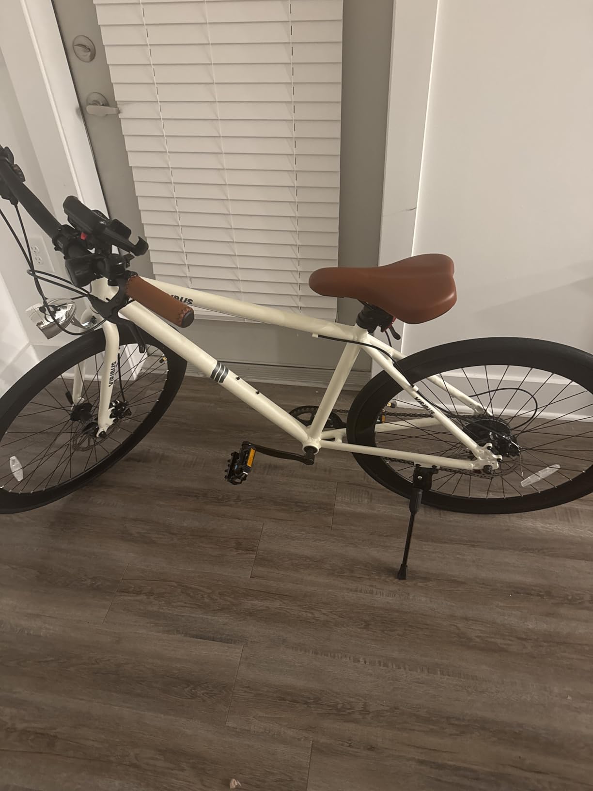 VIRIBUS Hybrid Bikes, 28 inch Mens Hybrid Bicycle 7 Speed, Lightweight Aluminum Frame & Disc Brakes, 700C customer photo 2