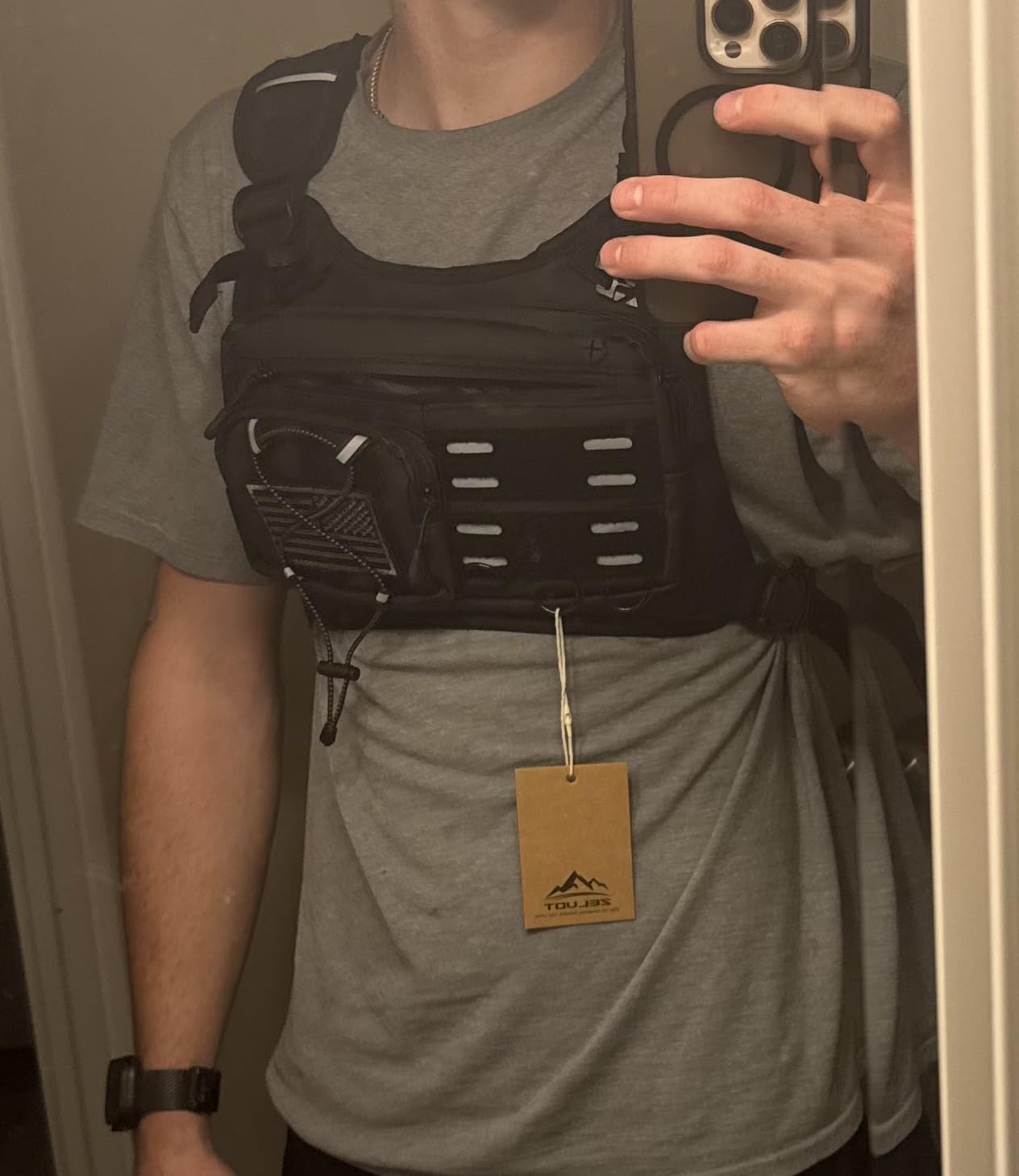 Zelvot Running Vest with 2L Water Bladder, Hydration Backpack, U.S. Design Patent, Lightweight Hydration Pack with Gear Holder customer photo 2