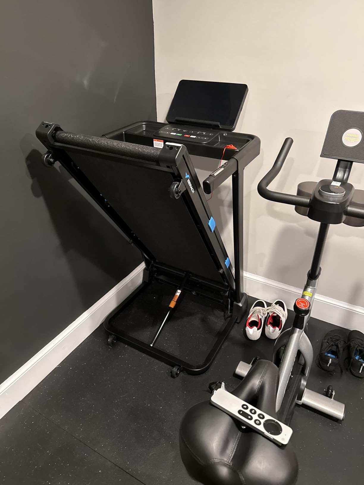 MERACH Treadmills for Home with Incline 0%-15%, 300 LBS Capacity Double Deck Foldable Treadmill with Incline, 0.5-7.5MPH Quiet 2.5HP Brushless Incline Treadmill LED Display with Smart APP customer photo 2