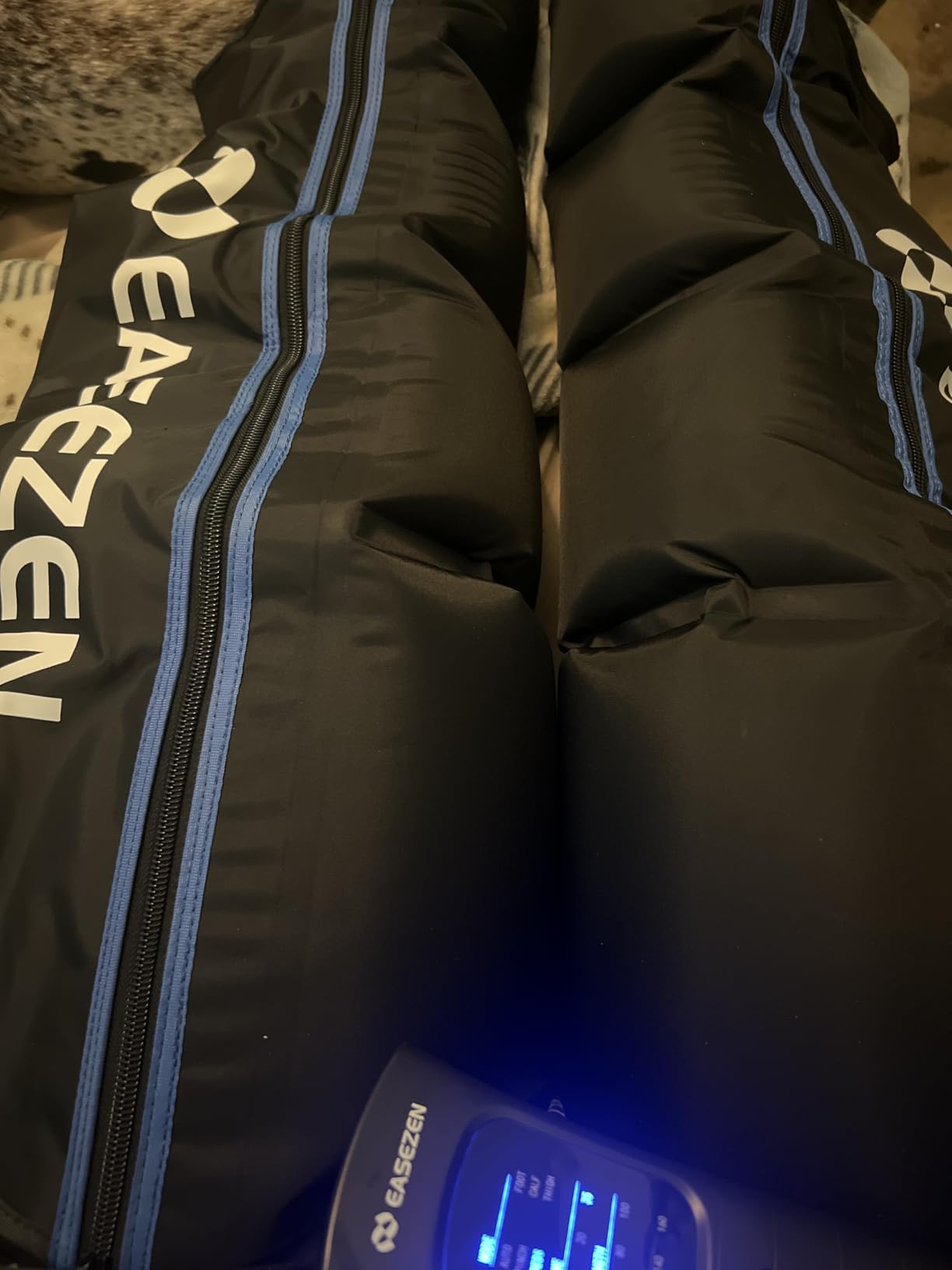 EaseZen Leg Compression Massager for Circulation and Pain Relief, Leg Recovery Compression System for Fast Recovery of Foot, Calf and Thigh, Relieve Edema, Reduce Muscle Fatigue customer photo 1