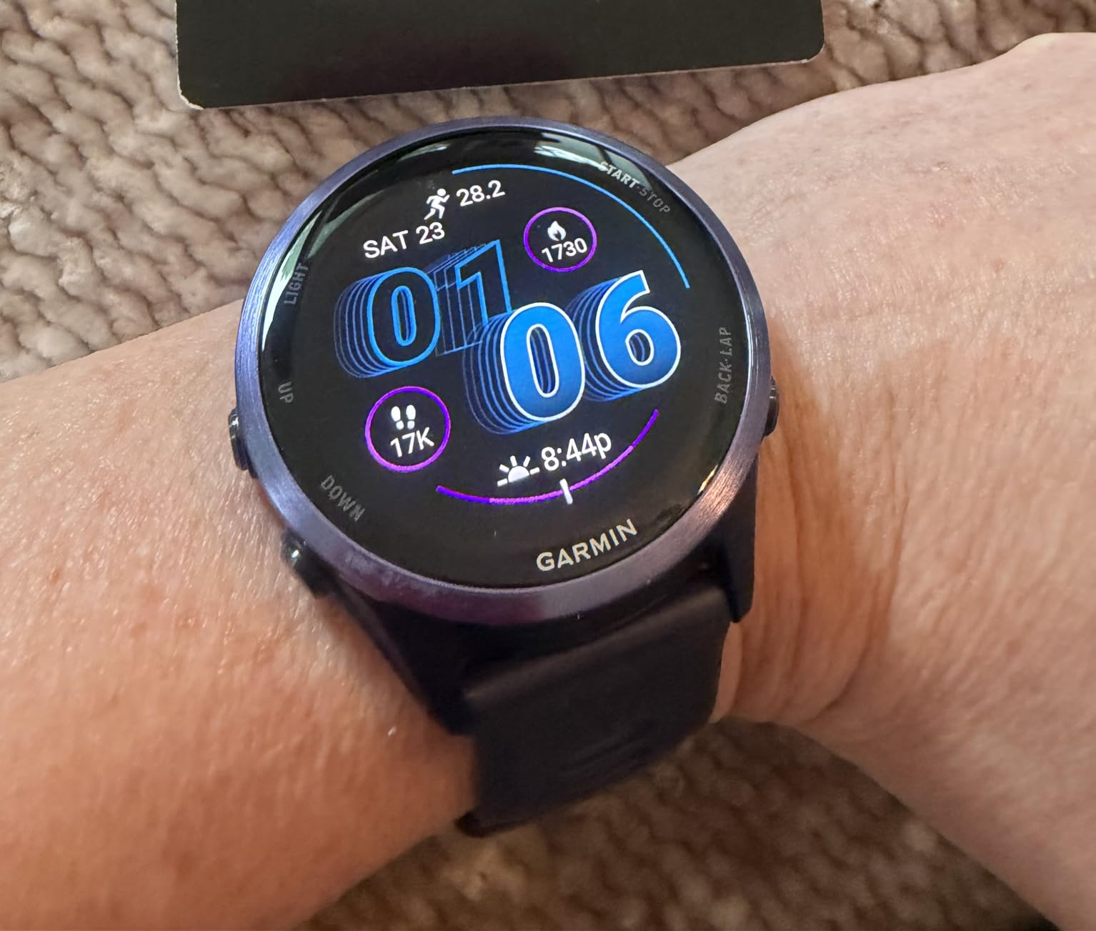 Garmin Forerunner 570, 42mm, Advanced GPS Running and Triathlon Smartwatch, AMOLED Display, Training and Recovery Features, Slate Gray Aluminum customer photo 2