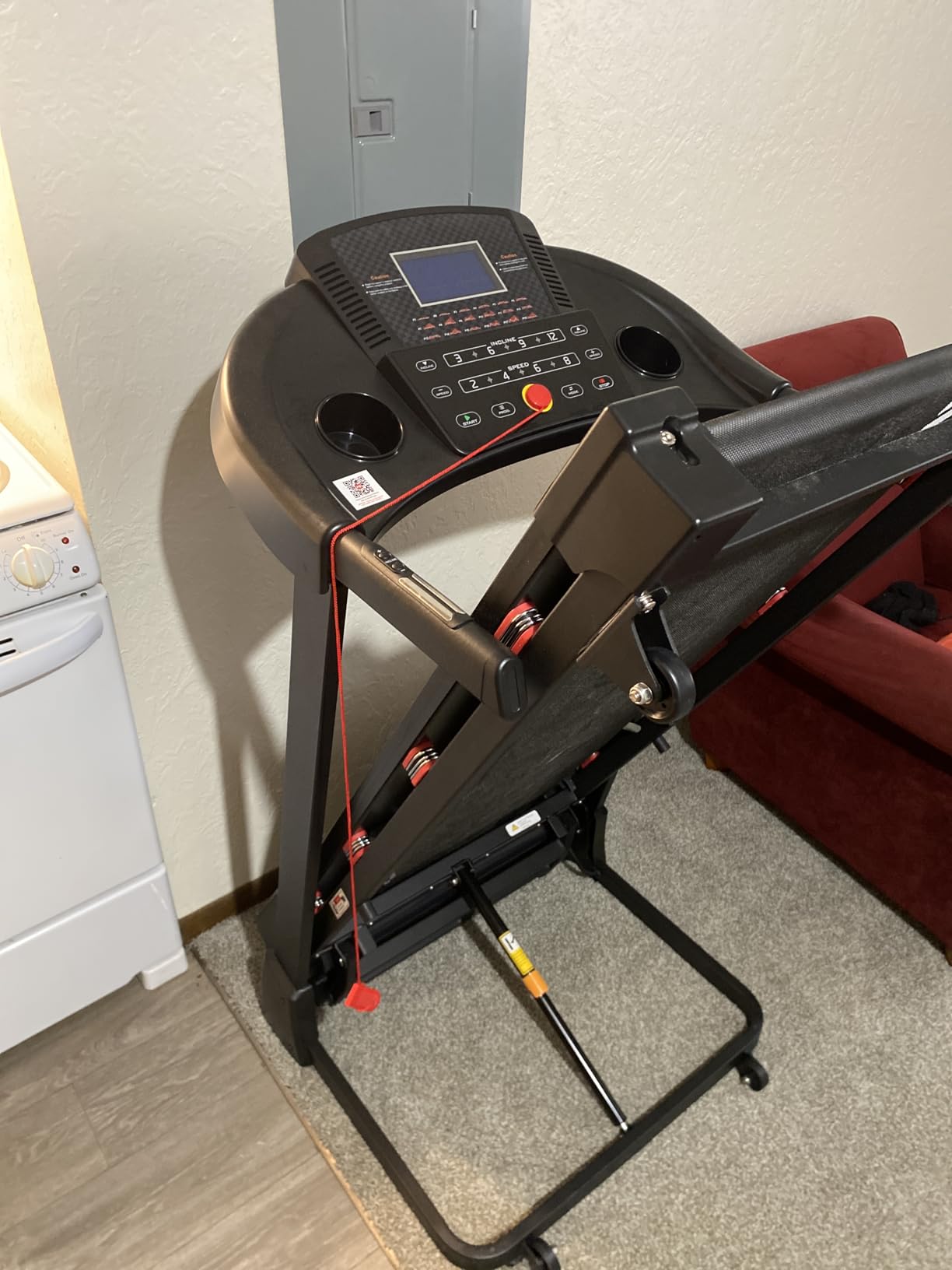 Treadmill with 15-Level Auto Incline, Folding Treadmill for Home, 0.6-10 MPH, 350 LB Capacity, 18.11