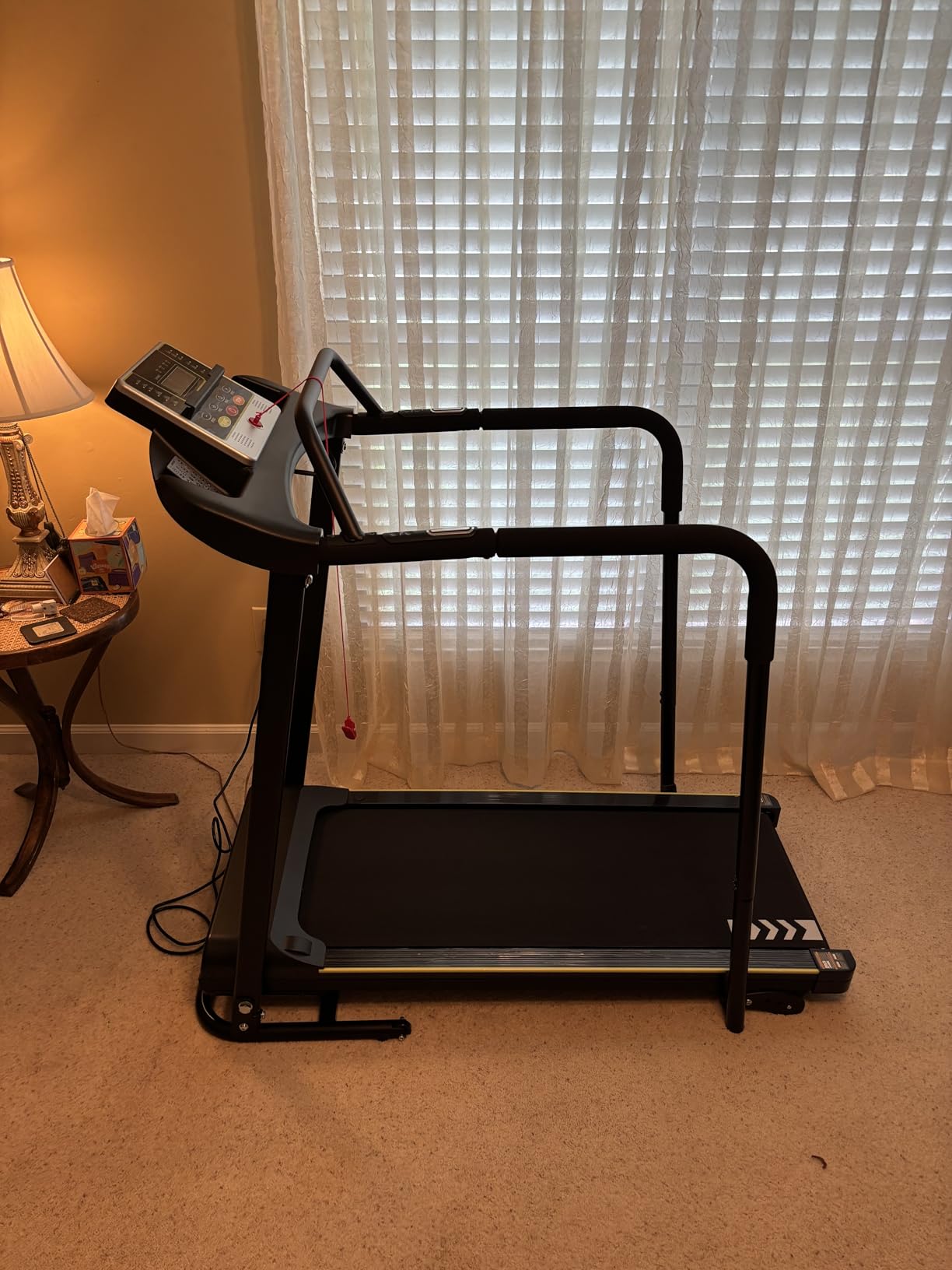 Redliro Treadmill for Seniors Slow Walking - 0.3mph Start, Front & Long Handrails - Foldable Recovery Flat Treadmill for Elderly, Auto Lubrication, 3-Level Incline for Home Use customer photo 1
