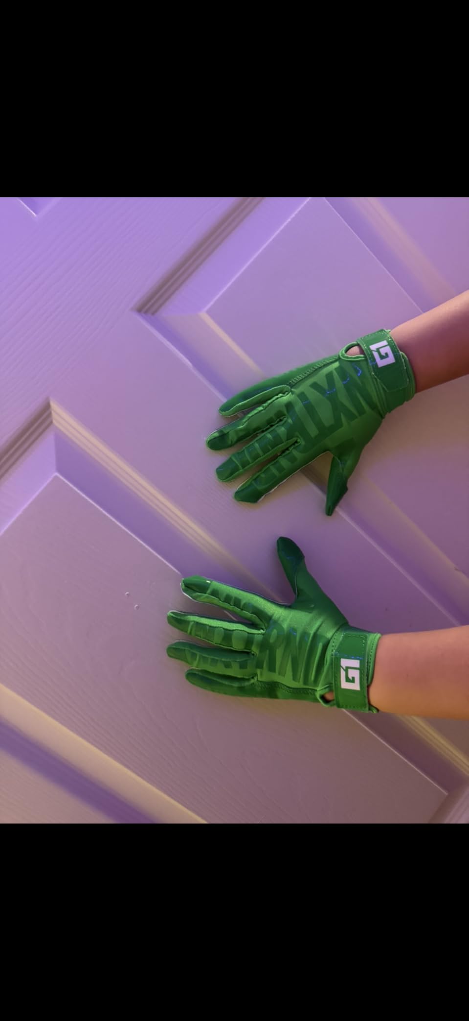 Nxtrnd Skeleton G1 Youth Football Gloves, Kids Sticky Receiver Gloves customer photo 2