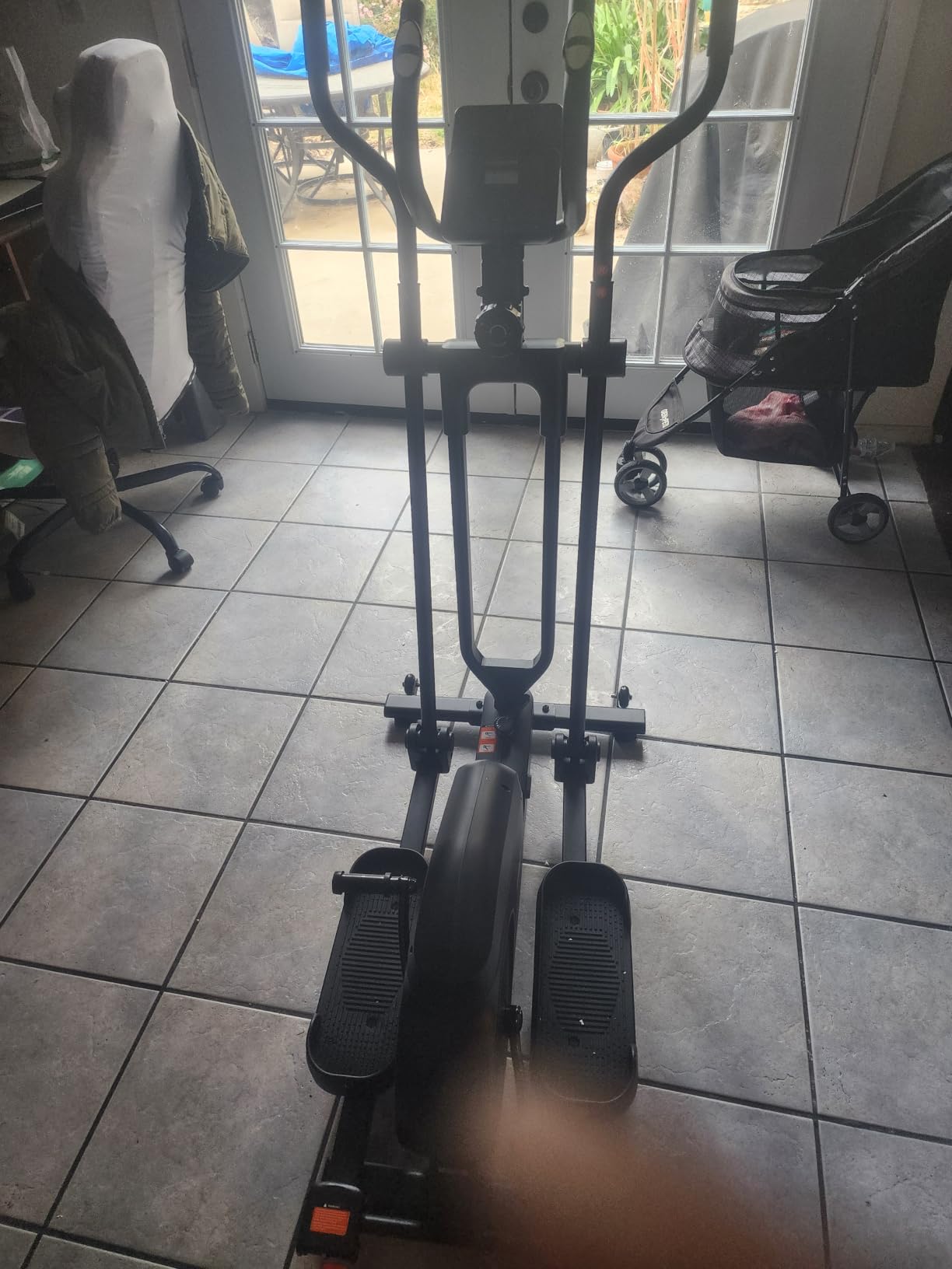 YOSUDA Foldable Elliptical Exercise Machine for Home, 15IN Stride Compact Folding Elliptical Training Machine Only 2 sq ft for Small Spaces, 16 Magnetic Resistance Levels customer photo 1