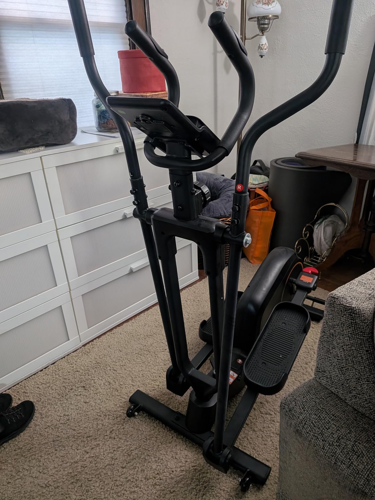YOSUDA Foldable Elliptical Exercise Machine for Home, 15IN Stride Compact Folding Elliptical Training Machine Only 2 sq ft for Small Spaces, 16 Magnetic Resistance Levels customer photo 2