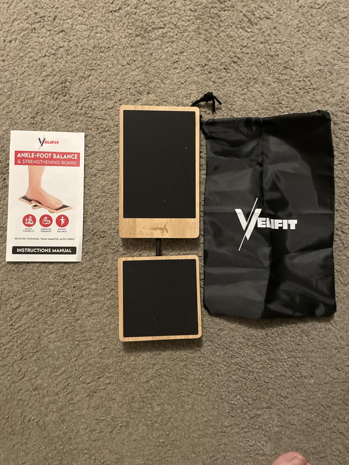 Ankle Strengthener & Axis Board, Bamboo Ankle Balance Board for Physical Therapy, Blackboard Foot Trainer & Foot Strengthener, Giboard for Balance Training, Axisboard for Leg Stability customer photo 1