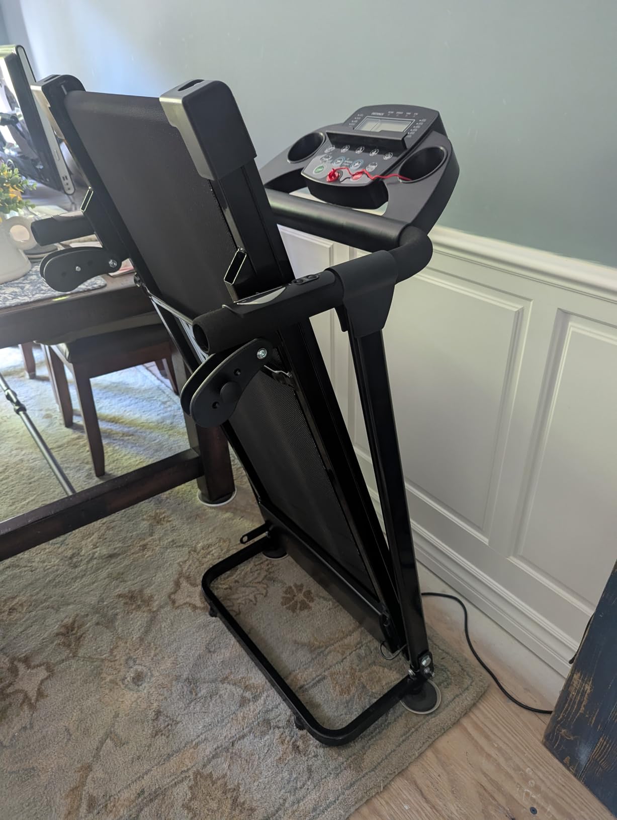 Redliro Treadmill for Seniors with Long Handrails - Foldable Walking Treadmill for Home Small, 300 lbs Capacity, 0-2% Incline, Auto Lube, Mute & Quick Speed Button, Elder Recovery, Cup & Phone Holder customer photo 2
