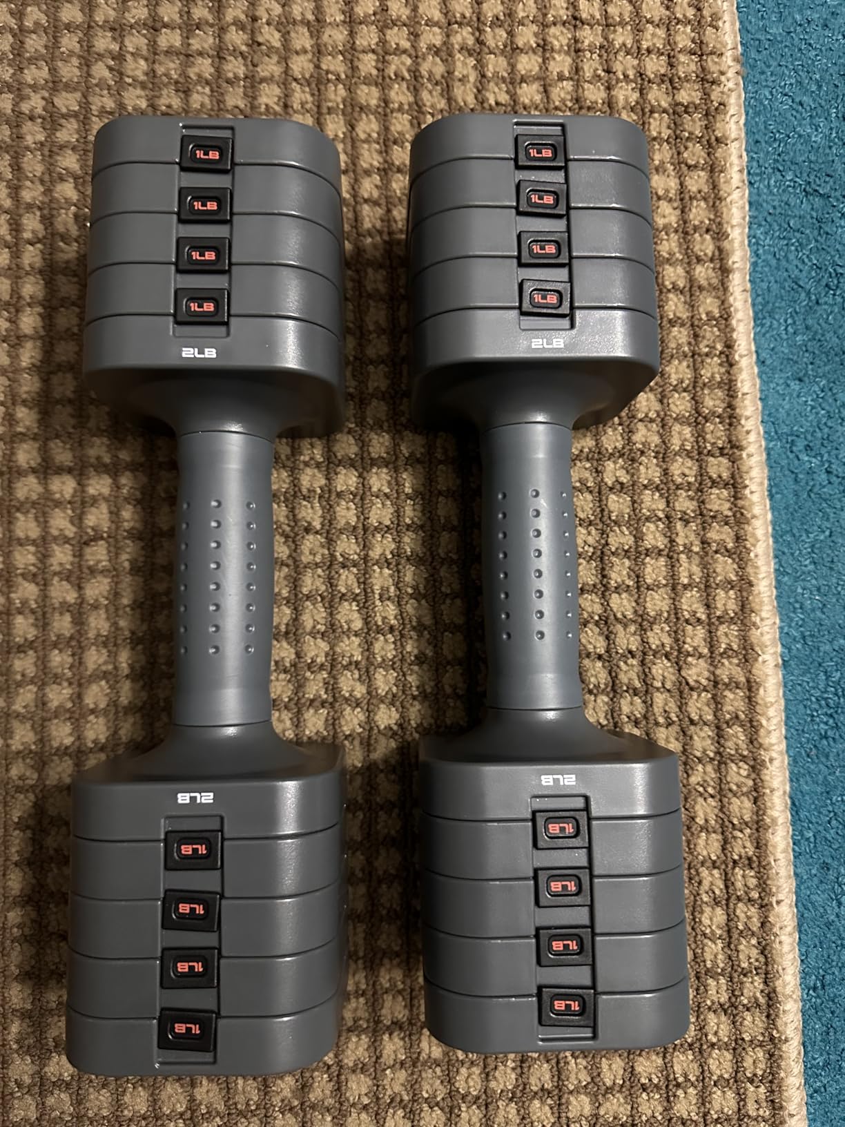 FEIERDUN DB3 5-in-1 Adjustable Dumbbell Set, 6LB/10LB Pair Adjustable Weights with Dual Locking Stable Hand Weights, Home Gym, Rehab, Pilates, Yoga, Strength Training customer photo 2