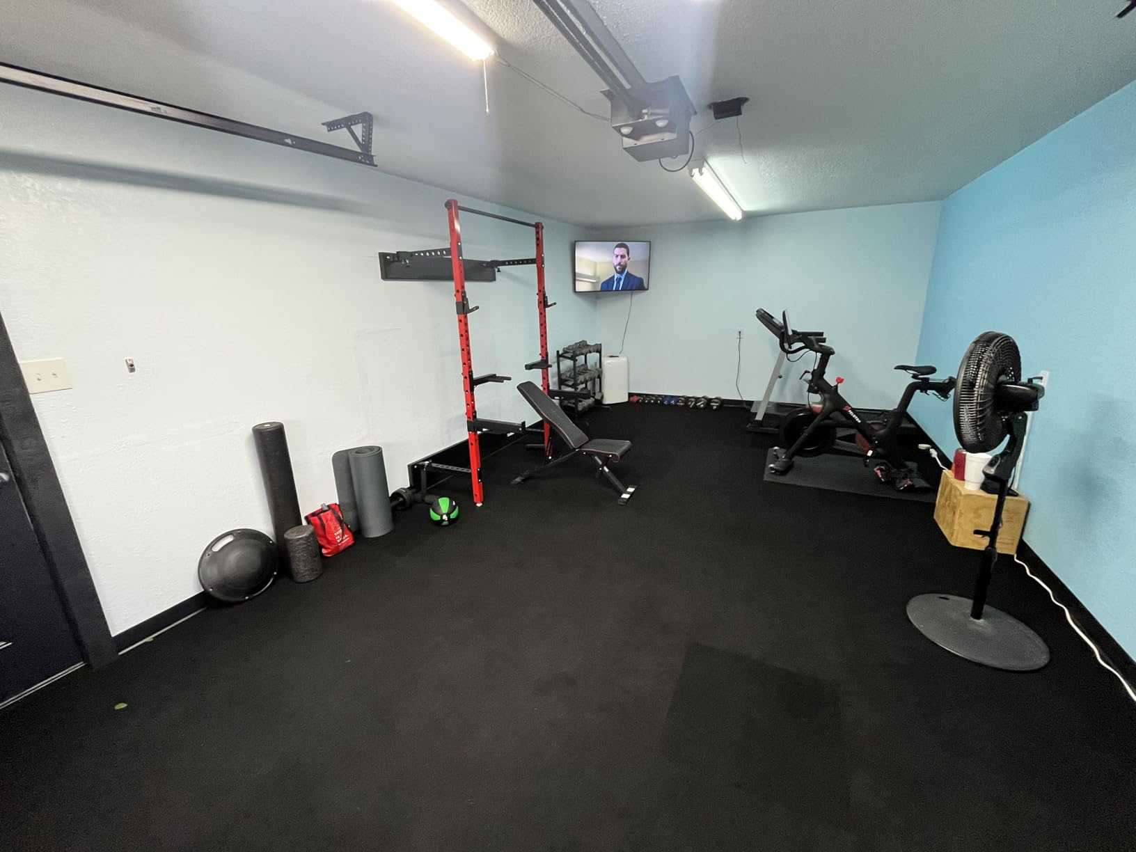 JELENS FS01 Folding Squat Rack, Wall Mounted Power Rack for Home Gym, Space Saving Multi-Functional Power Cage with More Attachments customer photo 1