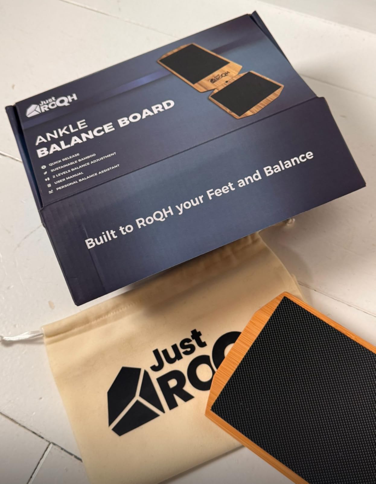Ankle Balance Board & Ankle Strengthener for Rehab & Physical Therapy - Single Leg Bamboo Axis Board with Quick-Release System, 2 Training Levels & Scraper Tool customer photo 1