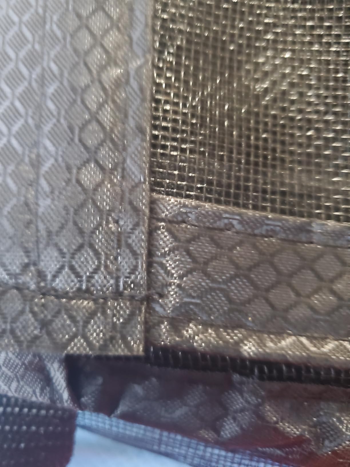 Sliding Garage Door Screen 2 Car with Track Closure, 16x7Ft Garage Door Retractable Privacy Curtain Keep Annoying Animals Out Easy Install Heavy Duty Fiberglass Mesh Net for 2 Car Garage B1 customer photo 1