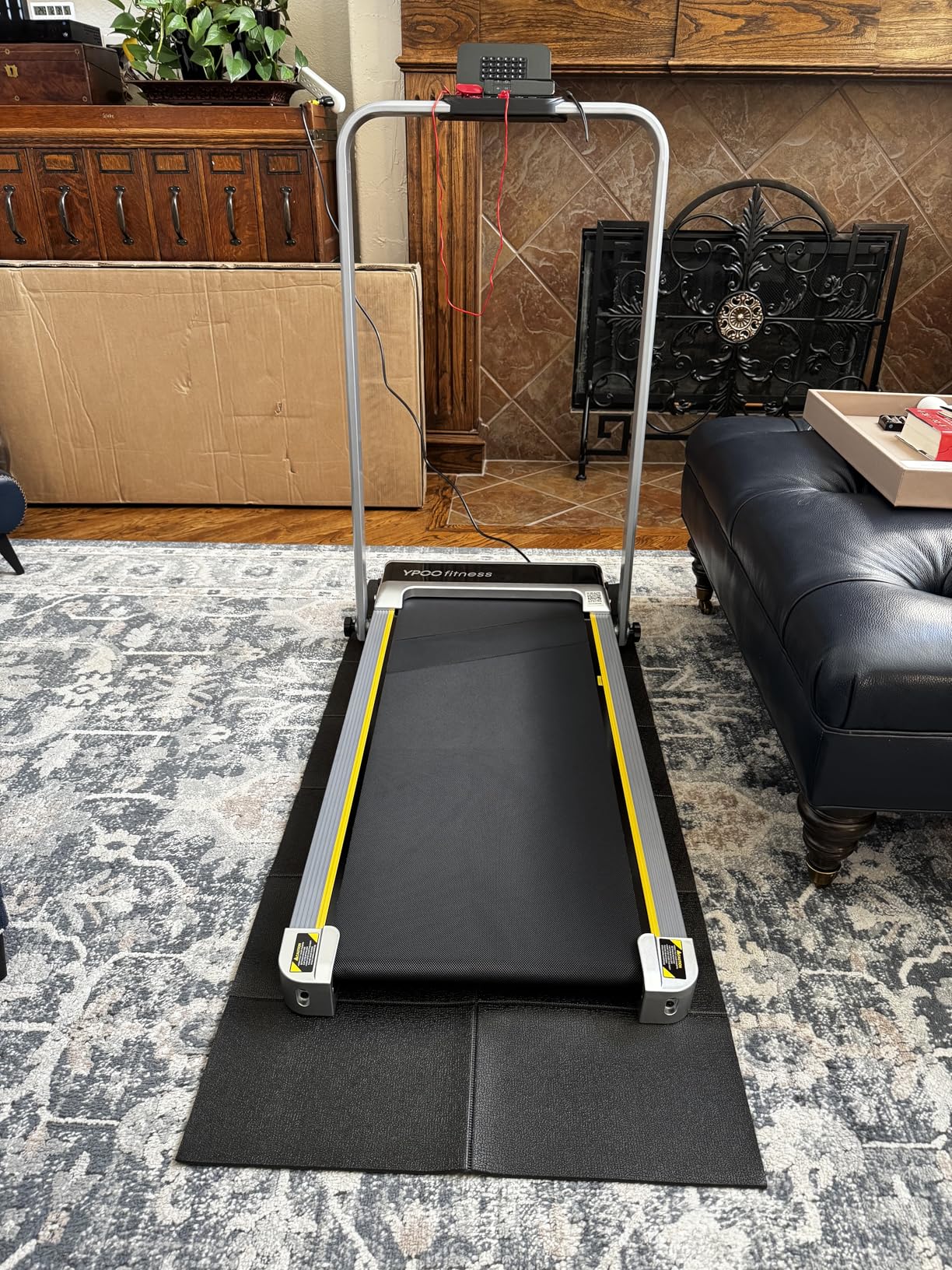 YPOO 16% Walking Pad Incline, Treadmills for Home, Handle Bar, Foldable customer photo 1