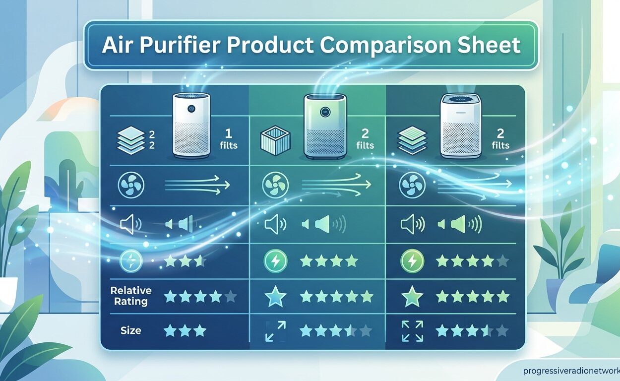 Air Purifier Product Comparison Sheet
