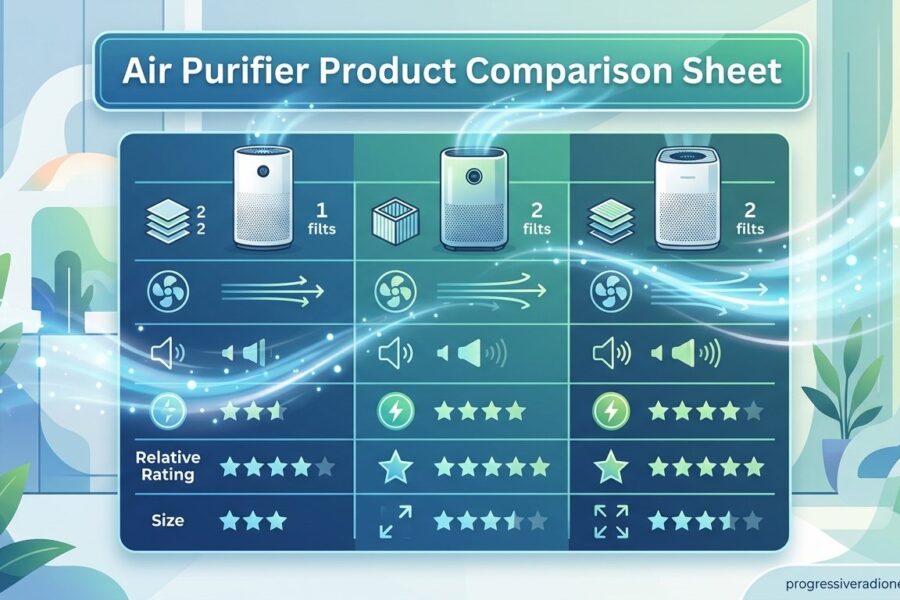 Air Purifier Product Comparison Sheet