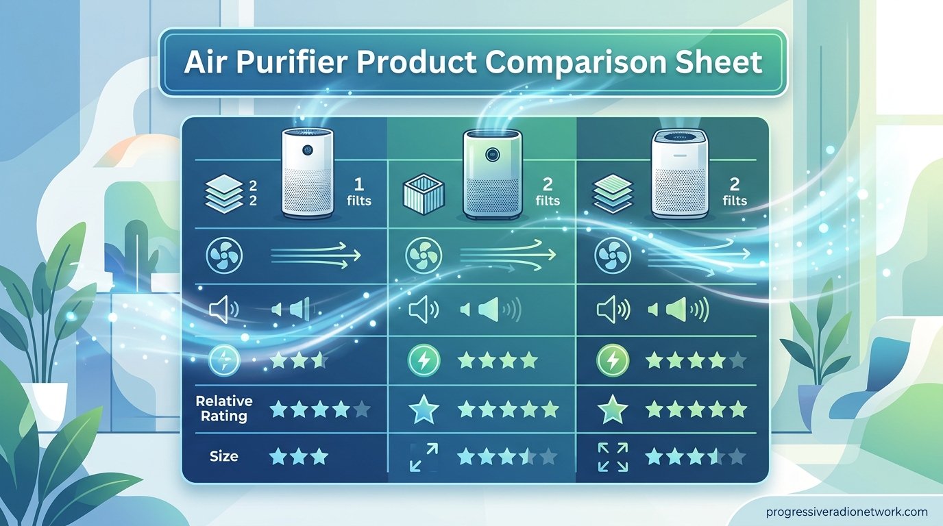 Air Purifier Product Comparison Sheet