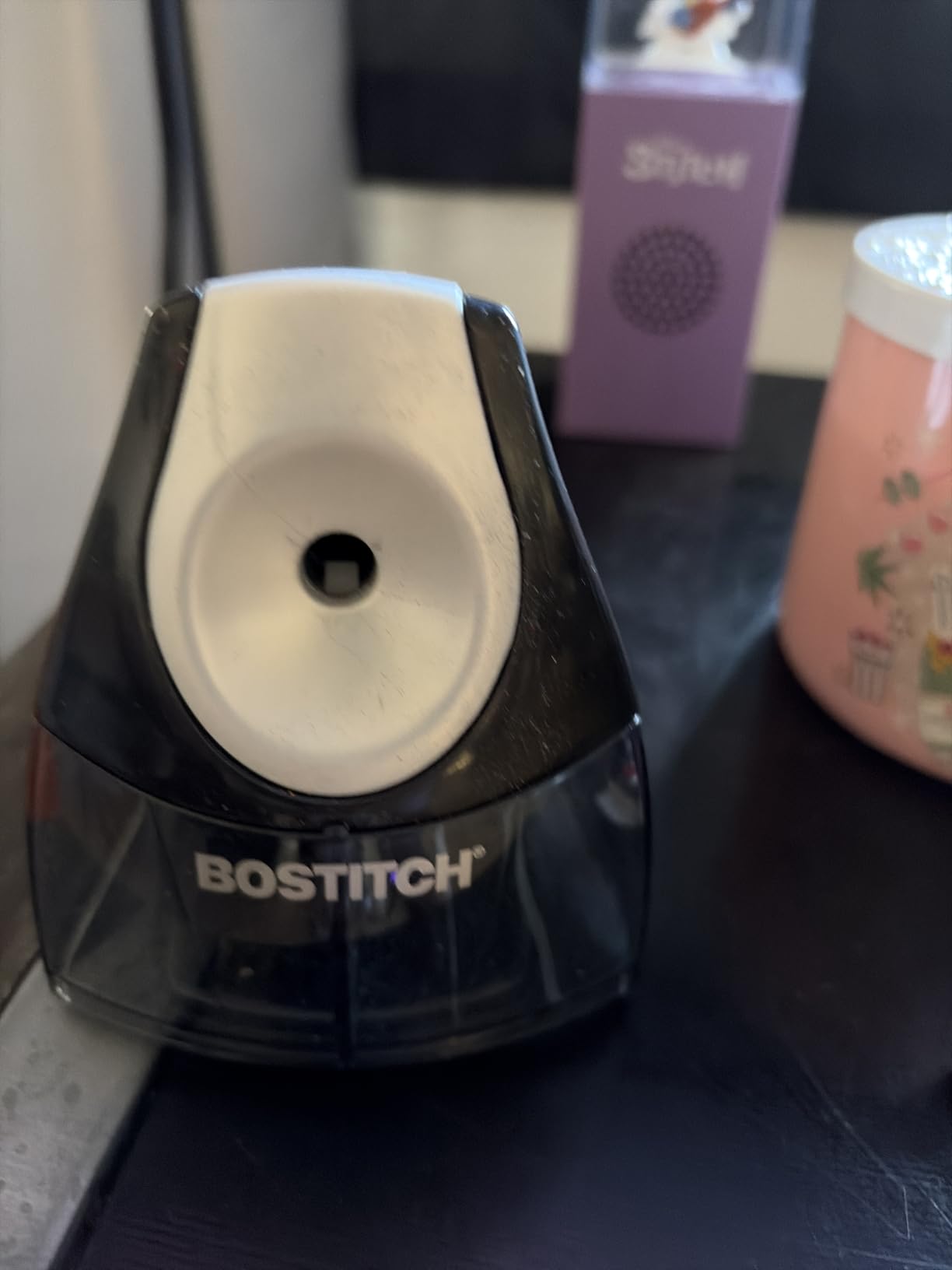 Bostitch Office Electric Pencil Sharpener for Classroom & Desk Use, Heavy-Duty Stall-Free Motor, High-Capacity Shavings Tray, Black customer photo 2