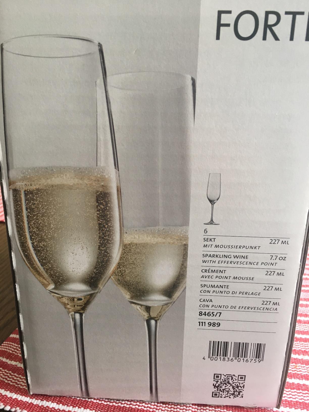 SCHOTT ZWIESEL Forté Champagne Flute (Set of 6), Champagne Glasses with Effervescence Point, Dishwasher-Safe Machine-Made Tritan Crystal Glasses, Made in Germany (8 Ounce) customer photo 2