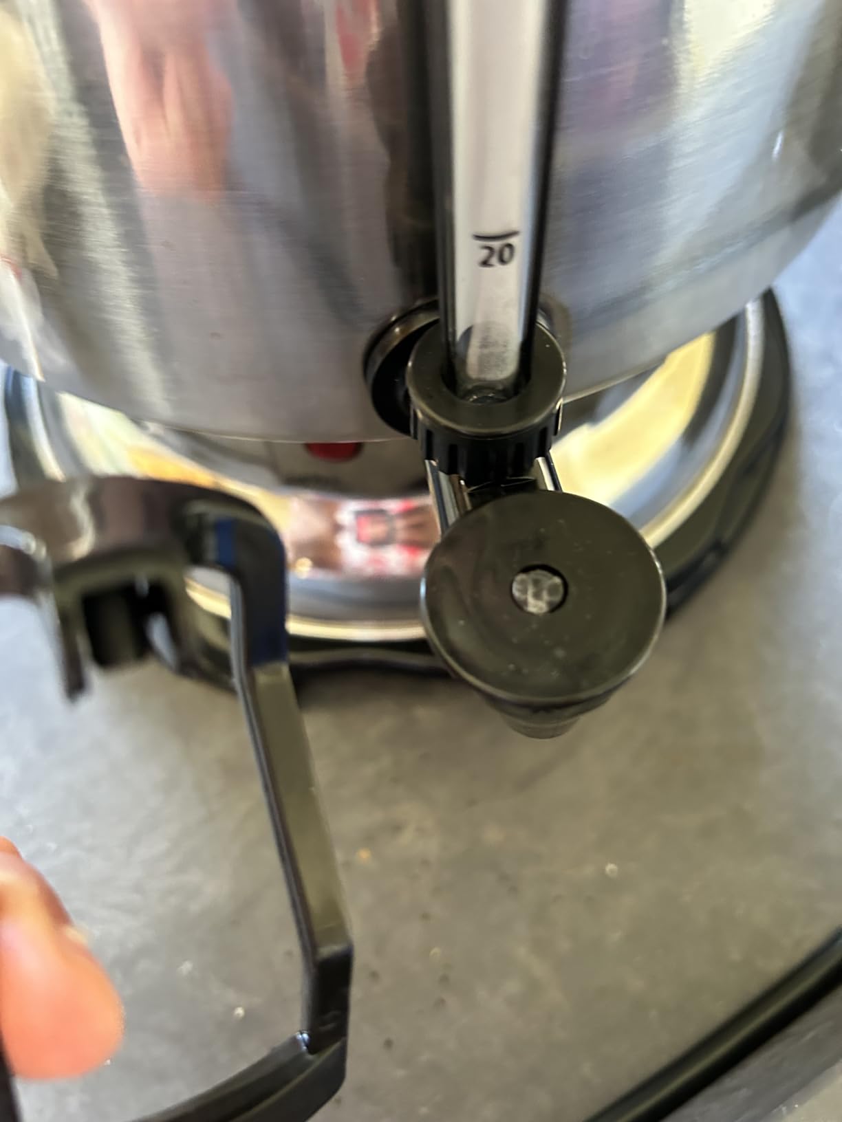 Hamilton Beach Commercial Coffee Urn & Hot Beverage Dispenser, 60 Cup Capacity, Polished Stainless Steel (D50065) | Keep Warm Heater | Easy-Push Lever For One Handed Operation | Water Window | Polished Stainless Steel | D50065 customer photo 2