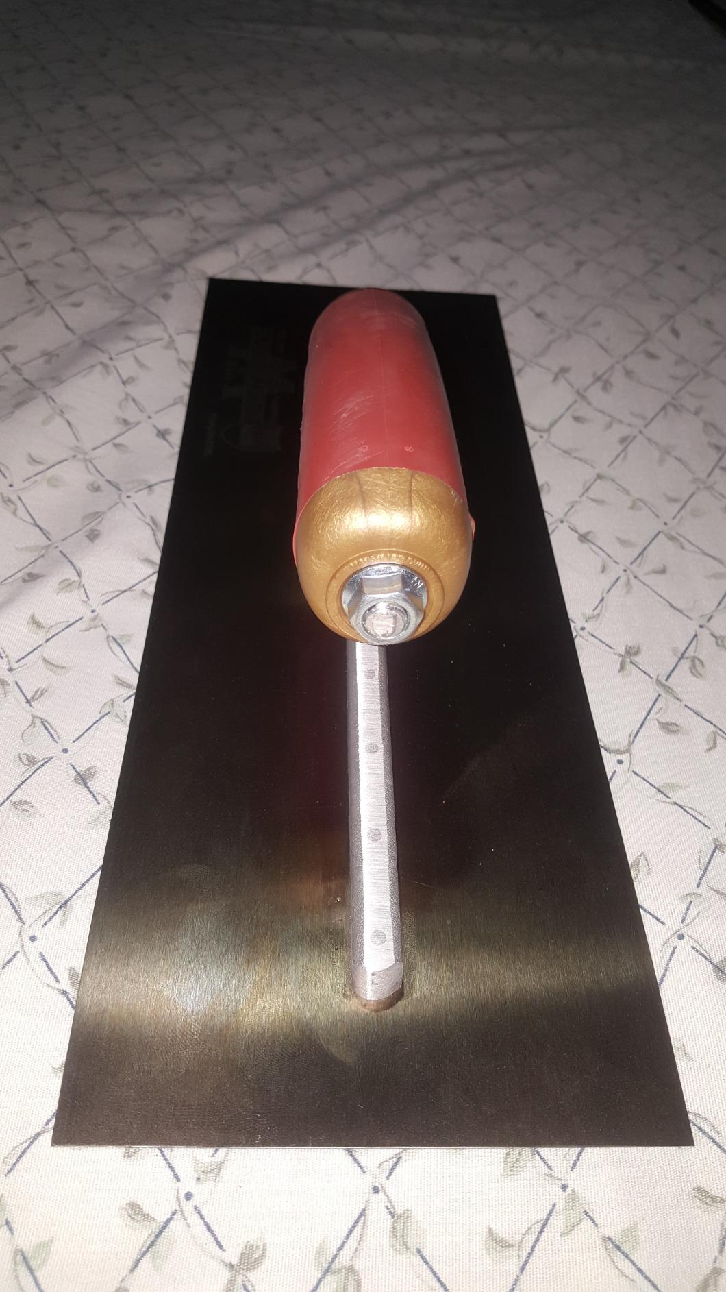 MARSHALLTOWN DuraFlex Finishing Trowel, 14 x 5 Inch, Assembled in USA | Flexible Golden Stainless Steel Blade, 14 x 5 Inch, 11 5/8 Inch Mount, DuraSoft Handle for Plaster EIFS Stucco, 4683DFDL customer photo 1
