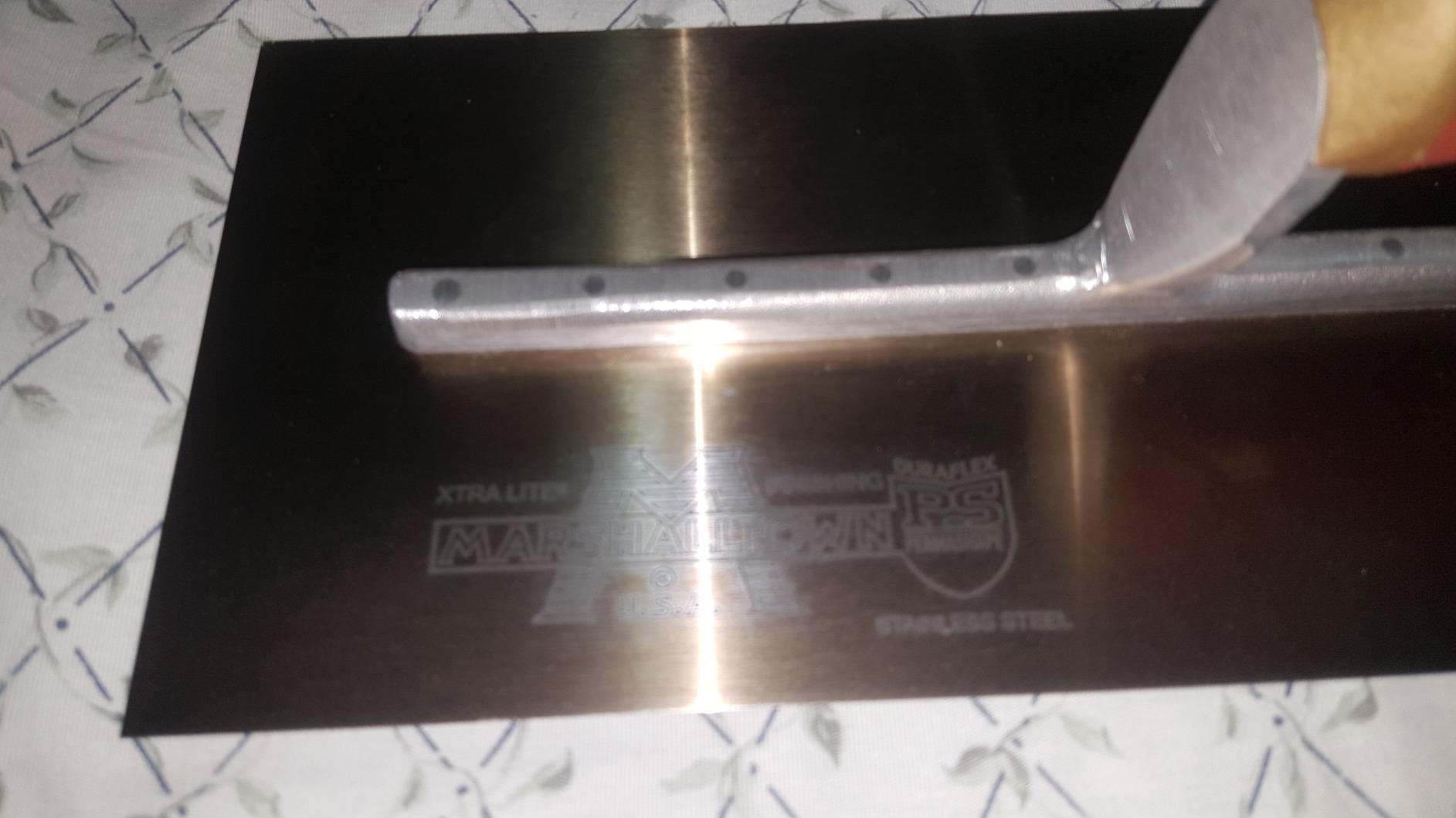 MARSHALLTOWN DuraFlex Finishing Trowel, 14 x 5 Inch, Assembled in USA | Flexible Golden Stainless Steel Blade, 14 x 5 Inch, 11 5/8 Inch Mount, DuraSoft Handle for Plaster EIFS Stucco, 4683DFDL customer photo 2