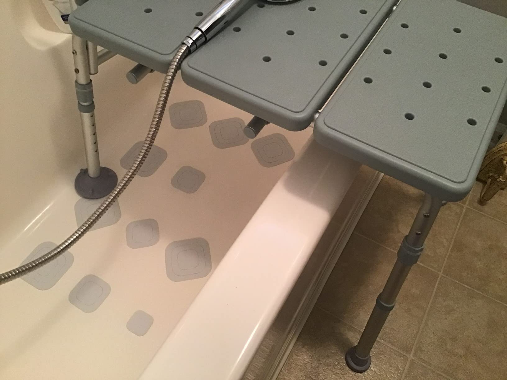 Drive Medical Tub Transfer Bench for Bathtub, Height Adjustable | Aluminum Tub Transfer Bench Offers Comfortable Backrest and Height Adjustable Design, 350 Lb Capacity customer photo 2
