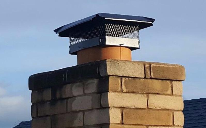 Draft King CBO1216 Bolt On Black Galvanized Steel Single Flue Chimney Cap, 12