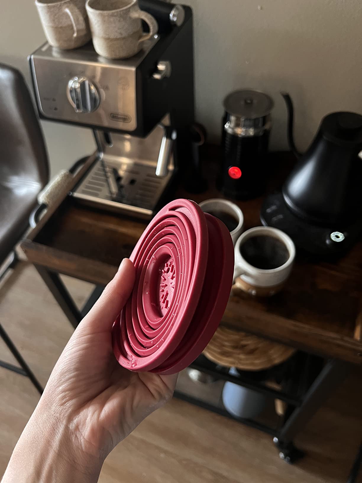 Kuissential Silicone Pour Over Coffee Dripper, Collapsible & Reusable | BPA-Free Coffee Filter Cone Holder - Manual Coffee Brewer Makes 1-2 Cups of Strong Brew - Great for Hiking, Camping, Gifts customer photo 1