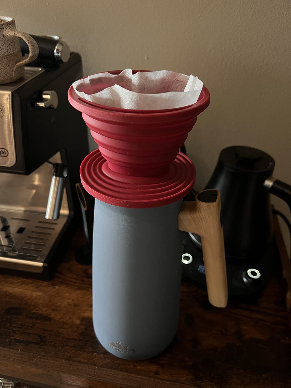 Kuissential Silicone Pour Over Coffee Dripper, Collapsible & Reusable | BPA-Free Coffee Filter Cone Holder - Manual Coffee Brewer Makes 1-2 Cups of Strong Brew - Great for Hiking, Camping, Gifts customer photo 2
