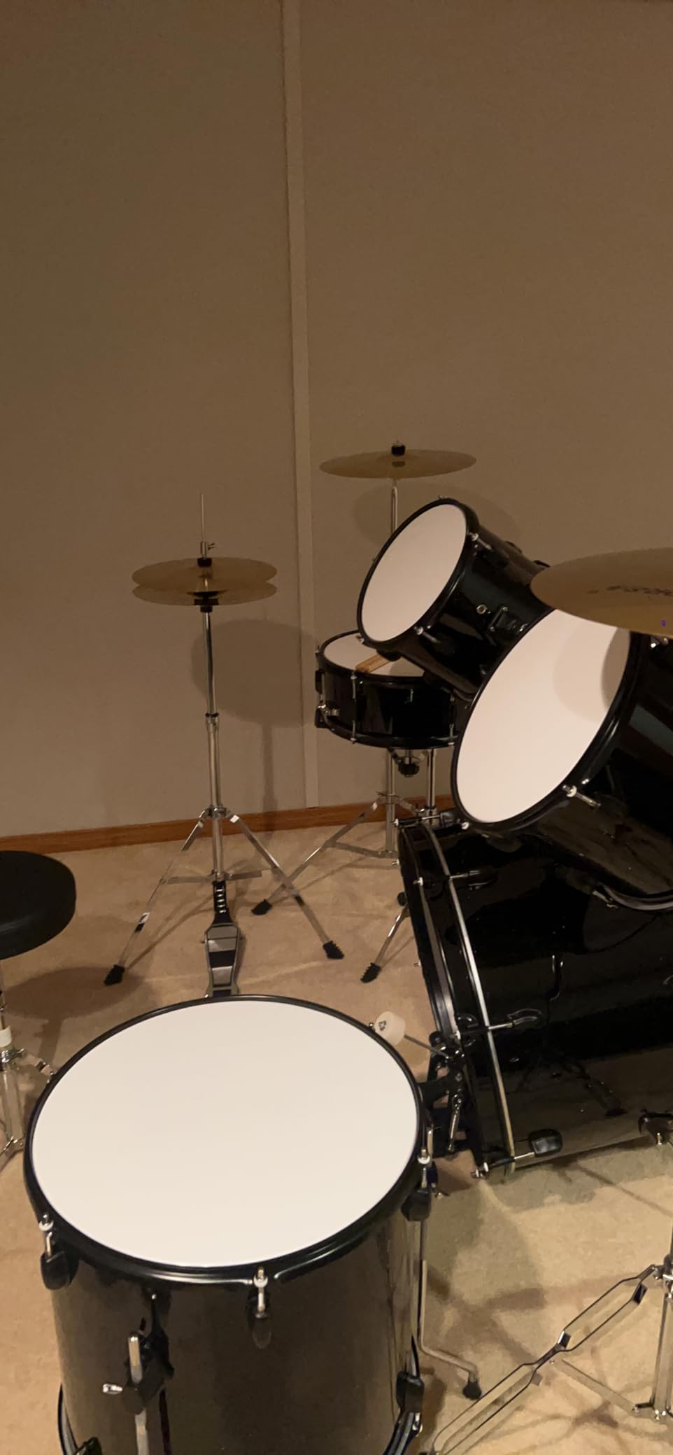 Best Choice Products 5-Piece Full Size Complete Adult Drum Set w/Cymbal Stands, Stool, Drum Pedal, Sticks, Floor Tom - Black customer photo 2