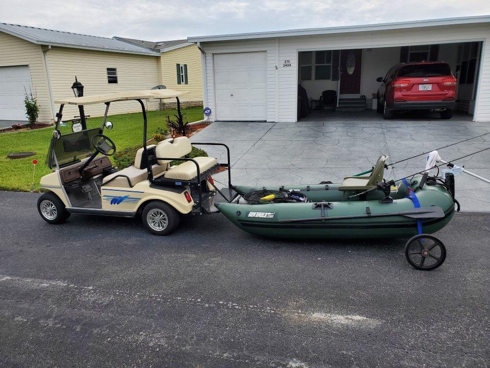 Sea Eagle EZ Cart Adjustable Transport Wheel System for Inflatable Boats and Kayaks | Rustproof frame with all-terrain wheels; packs down for compact storage customer photo 1