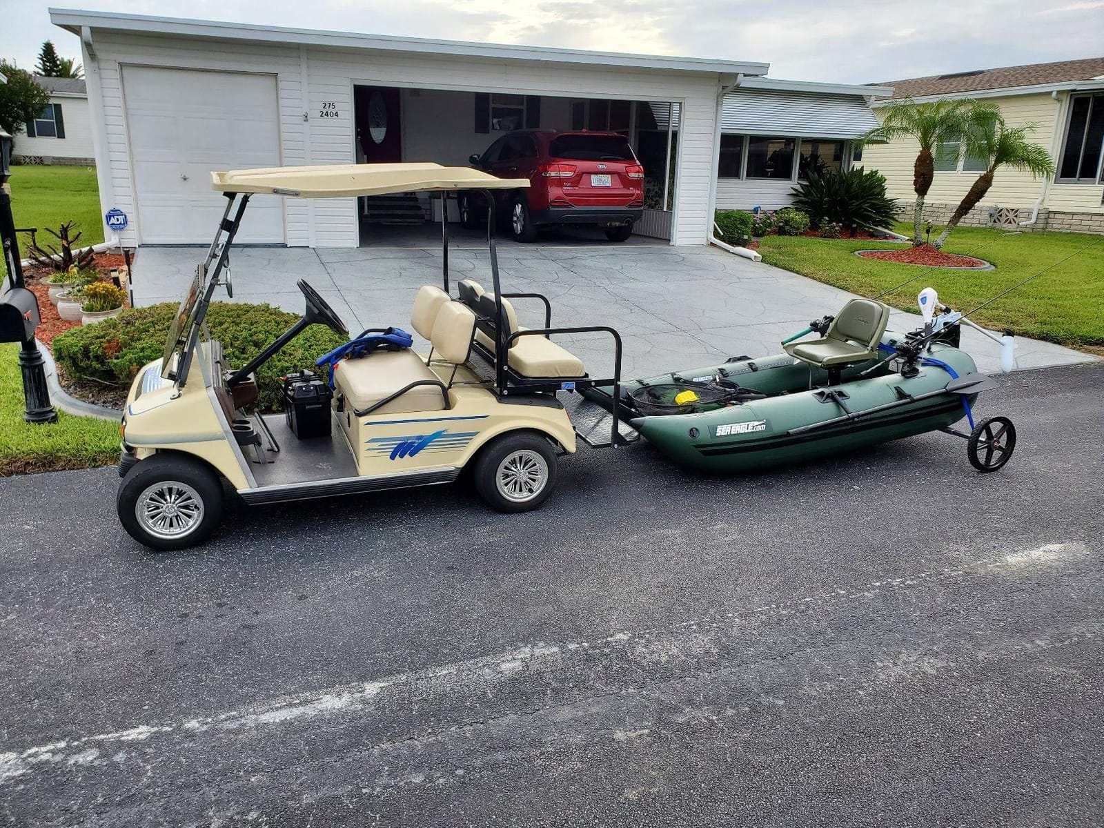 Sea Eagle EZ Cart Adjustable Transport Wheel System for Inflatable Boats and Kayaks | Rustproof frame with all-terrain wheels; packs down for compact storage customer photo 2