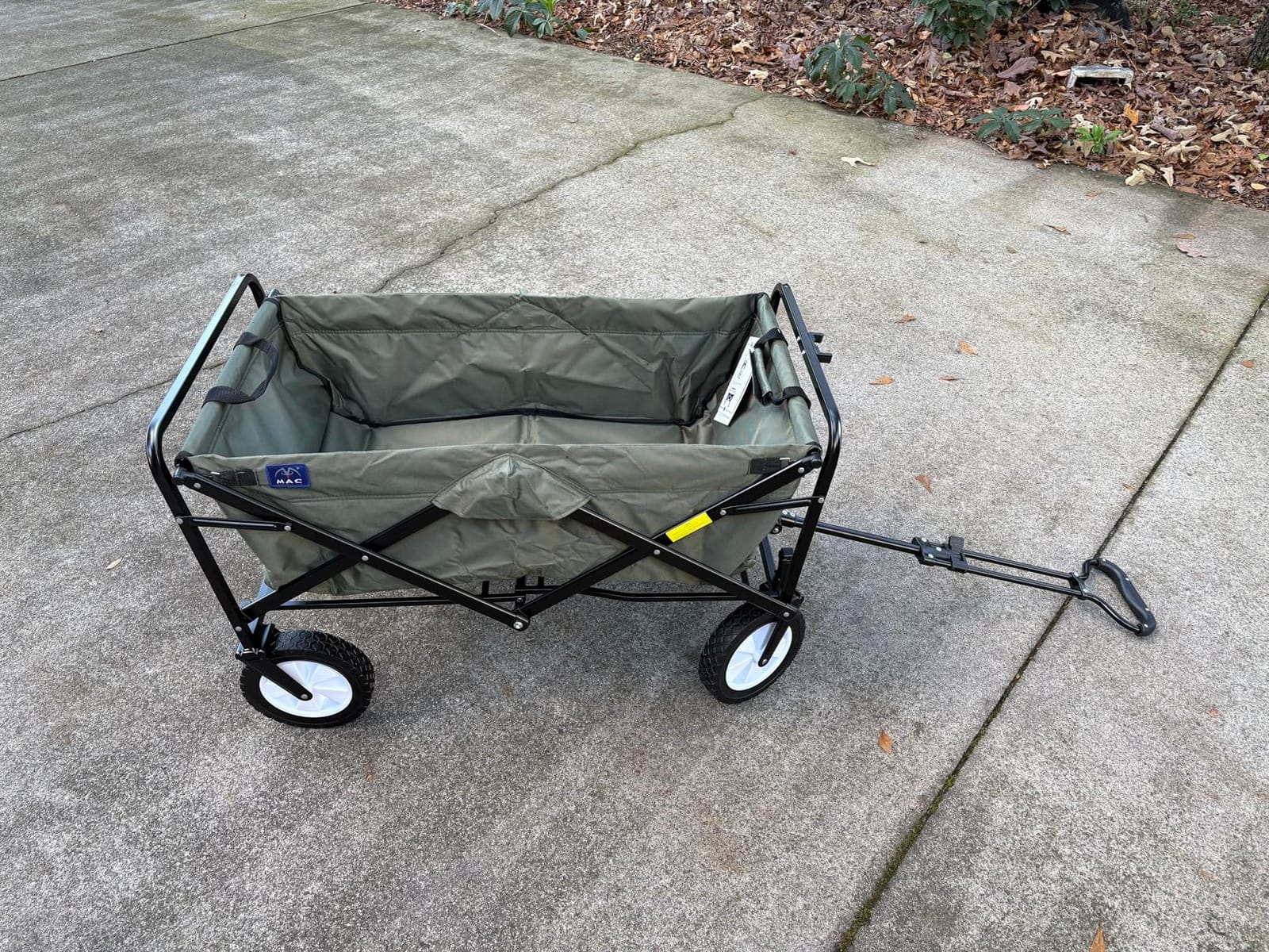 Mac Sports Heavy Duty Steel Frame Collapsible Folding 150 Pound Capacity Outdoor Camping Garden Utility Wagon Yard Cart, Blue customer photo 1