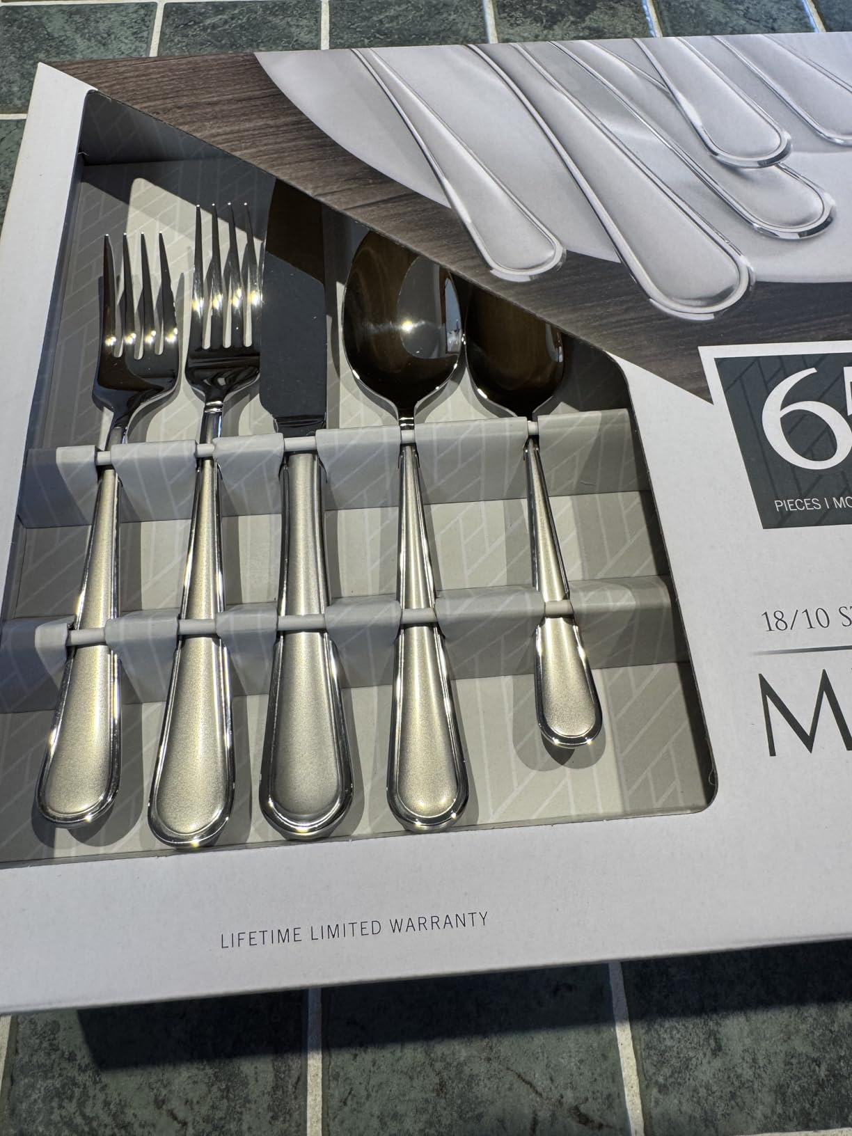 Mikasa Satin Loft 65-Piece Flatware Set, Service for 12, 18/10 Stainless Steel Silverware with Satin Finish, Includes Serving Utensils, Dishwasher Safe customer photo 1