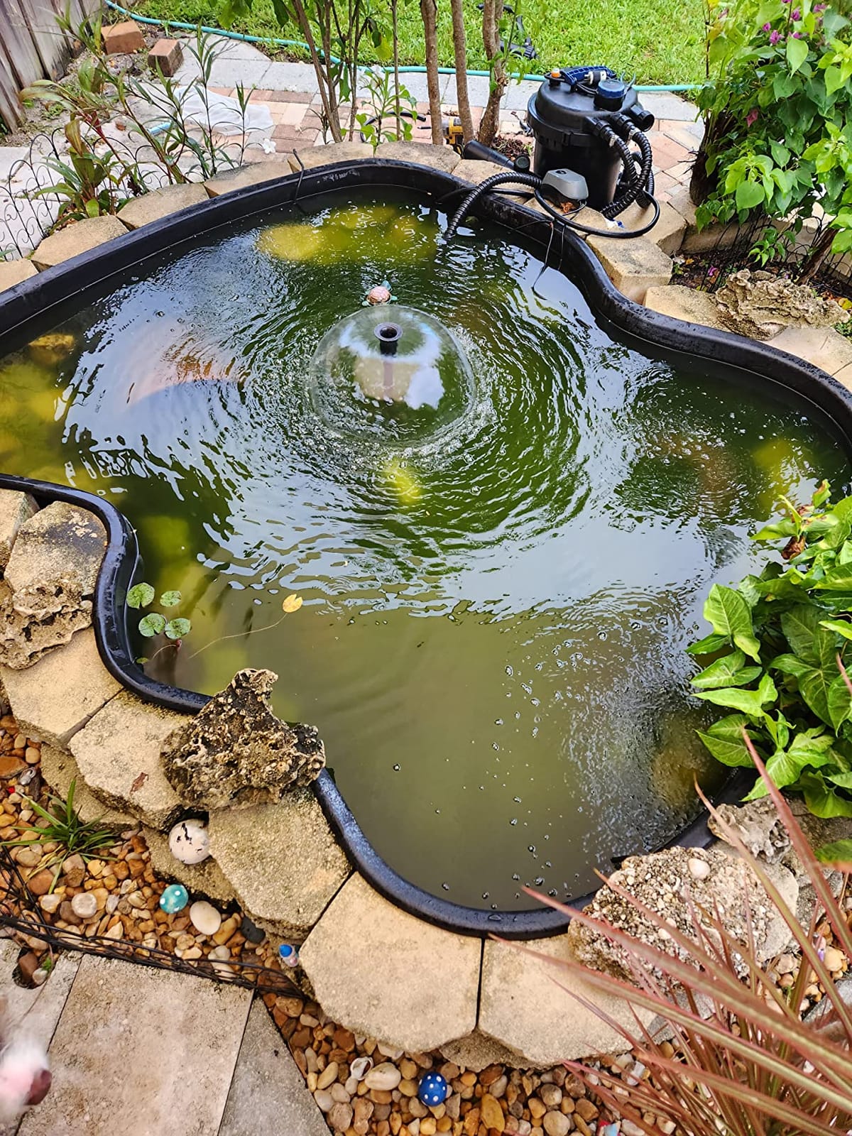 Flexzion Pond UV Lights for Outdoor Ponds - 18W Medium Light, 5283-Gal Capacity, 2500L/H UV Pond Clarifier for Outdoor Ponds, Clears Water in Days (CUV-118) customer photo 2