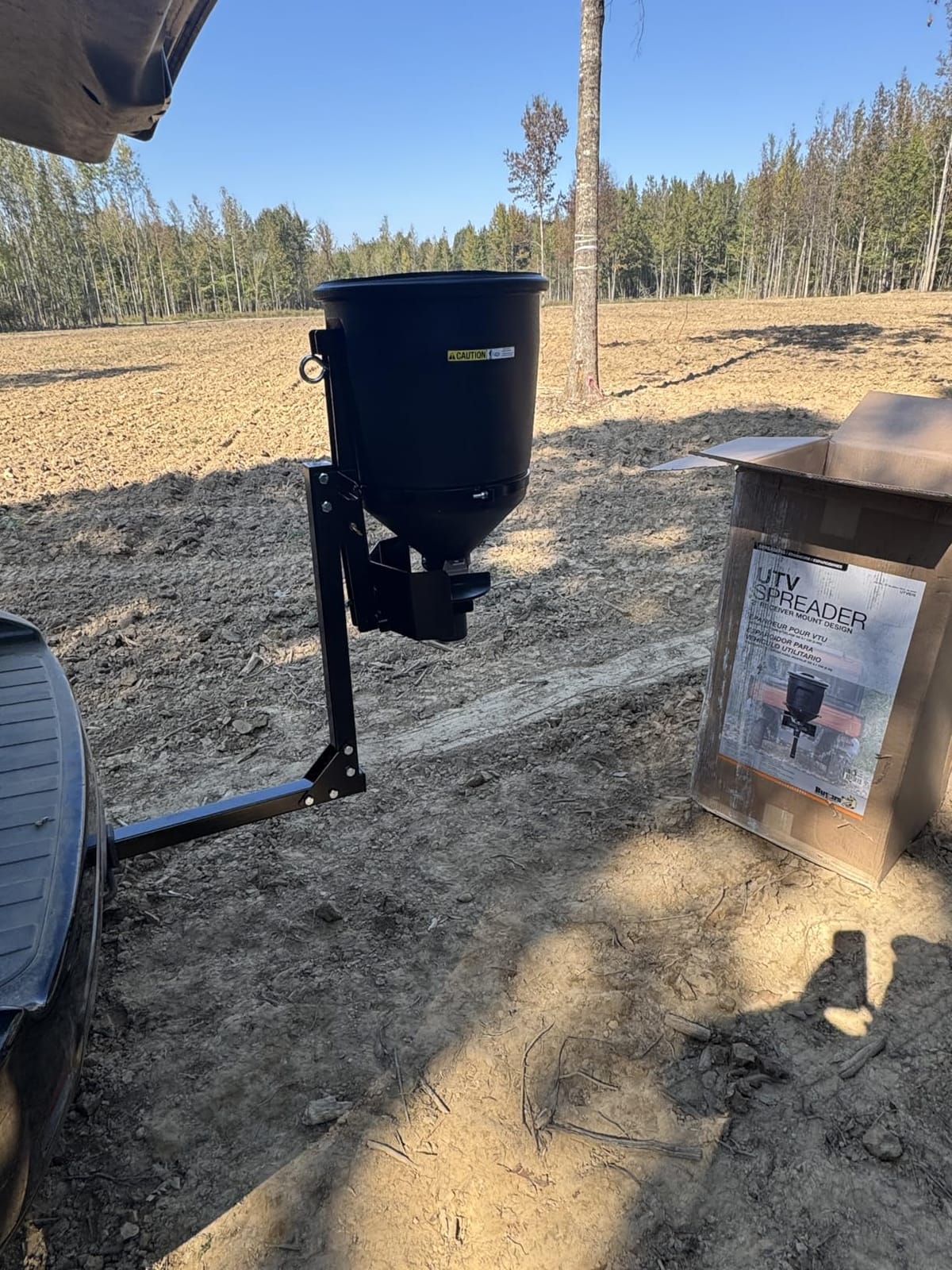 Buyers Products UTVS16 150 lb UTV ATV Receiver Mount Broadcast Spreader | Spread Salt, Seed, Fertilizer Or Feed With Adjustable Flow Control, Wide Coverage And A Weather-Resistant Hopper Year Round customer photo 1