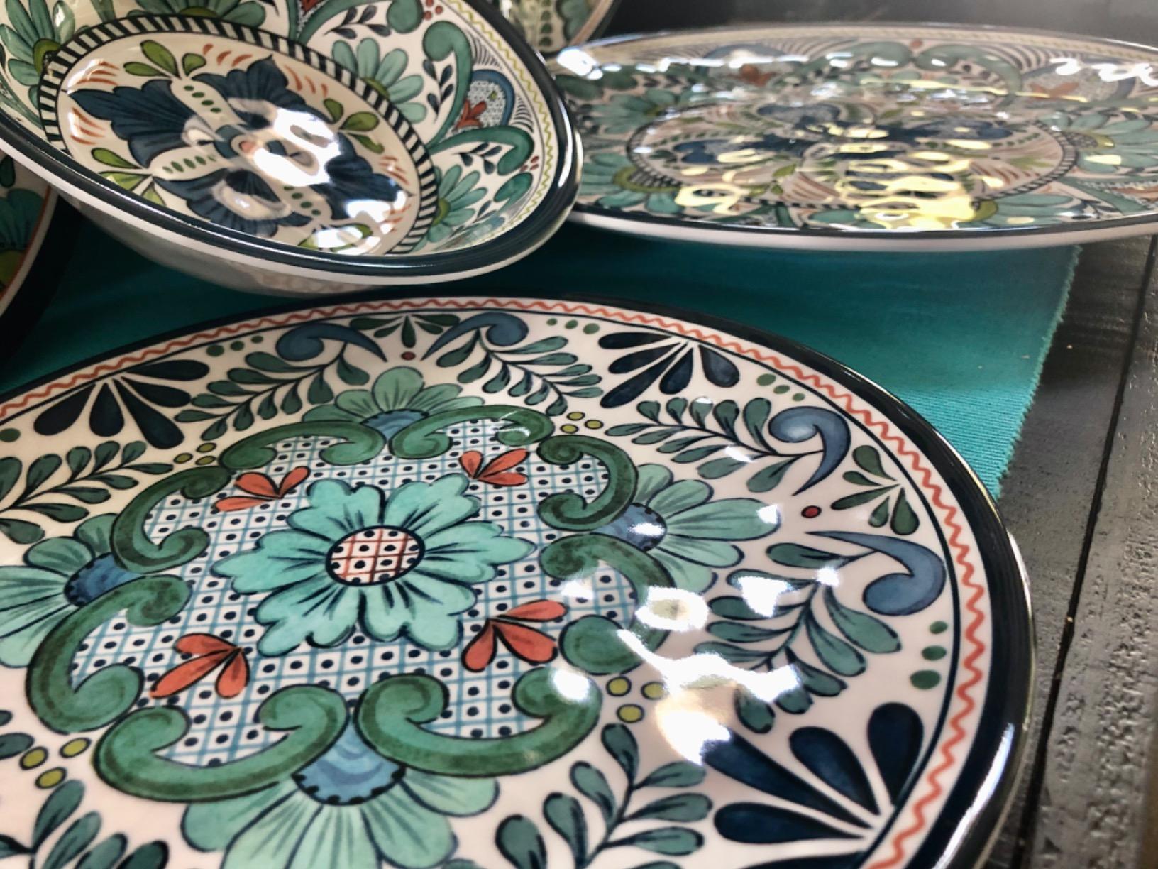 Talavera Melamine 12-Piece Dinnerware Set - Multicolored Plates and Bowls for 4, Spanish Tile-Inspired, Durable, Lightweight, Shatterproof, Dishwasher Safe, Indoor Outdoor Tableware customer photo 1