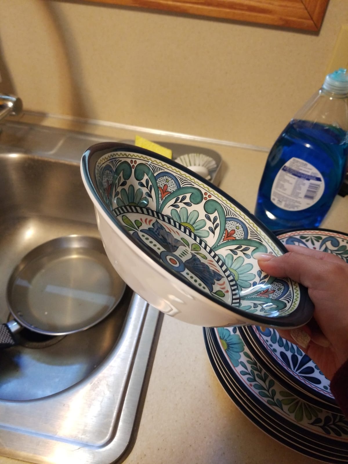 Talavera Melamine 12-Piece Dinnerware Set - Multicolored Plates and Bowls for 4, Spanish Tile-Inspired, Durable, Lightweight, Shatterproof, Dishwasher Safe, Indoor Outdoor Tableware customer photo 2