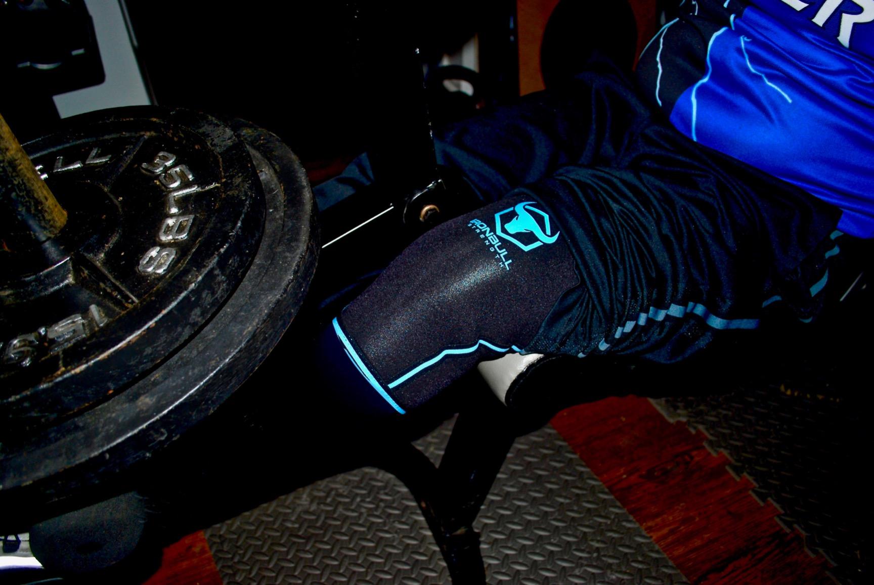 Iron Bull Strength Knee Sleeves 7mm (1 Pair) - Compression Brace & Knee Sleeve For Weightlifting, Powerlifting & Cross Training - Knee Support for Squats - Men & Women customer photo 2
