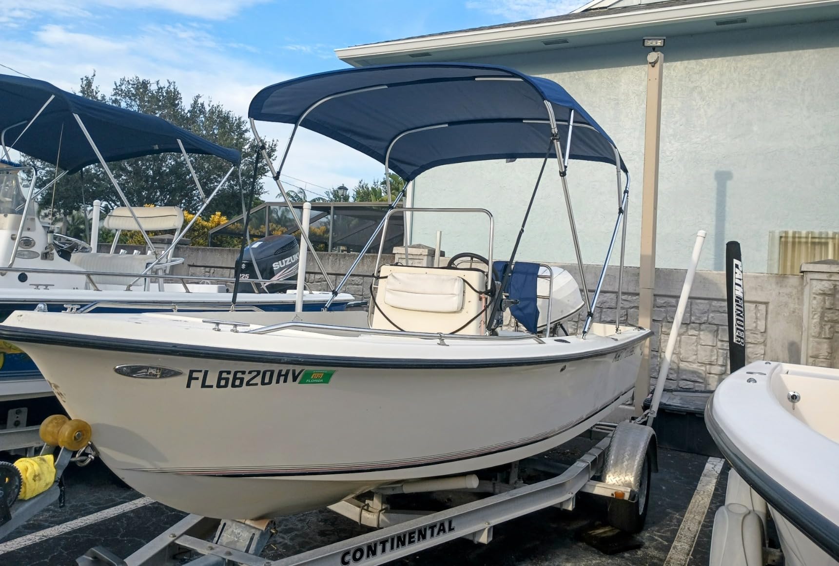 Seamander Bimini Top for Boats, 10 Color Options, 14 Different Sizes, 6061-T6 1.5mm wall Thickness Aluminum Frame, 4 Adjustable Straps & 2 Rear Support Poles, All Hardwares & Storage Boot customer photo 2
