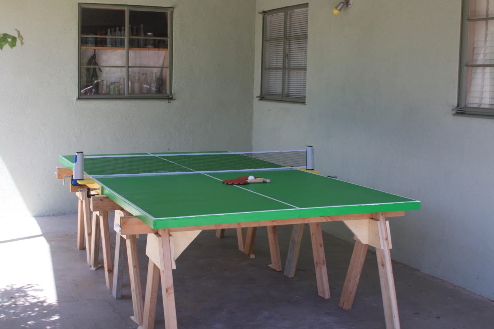 JOOLA NOVA Outdoor Ping Pong Table with Waterproof Table Tennis Net Set - Quick Assembly - All Weather Aluminum Composite Surface customer photo 2