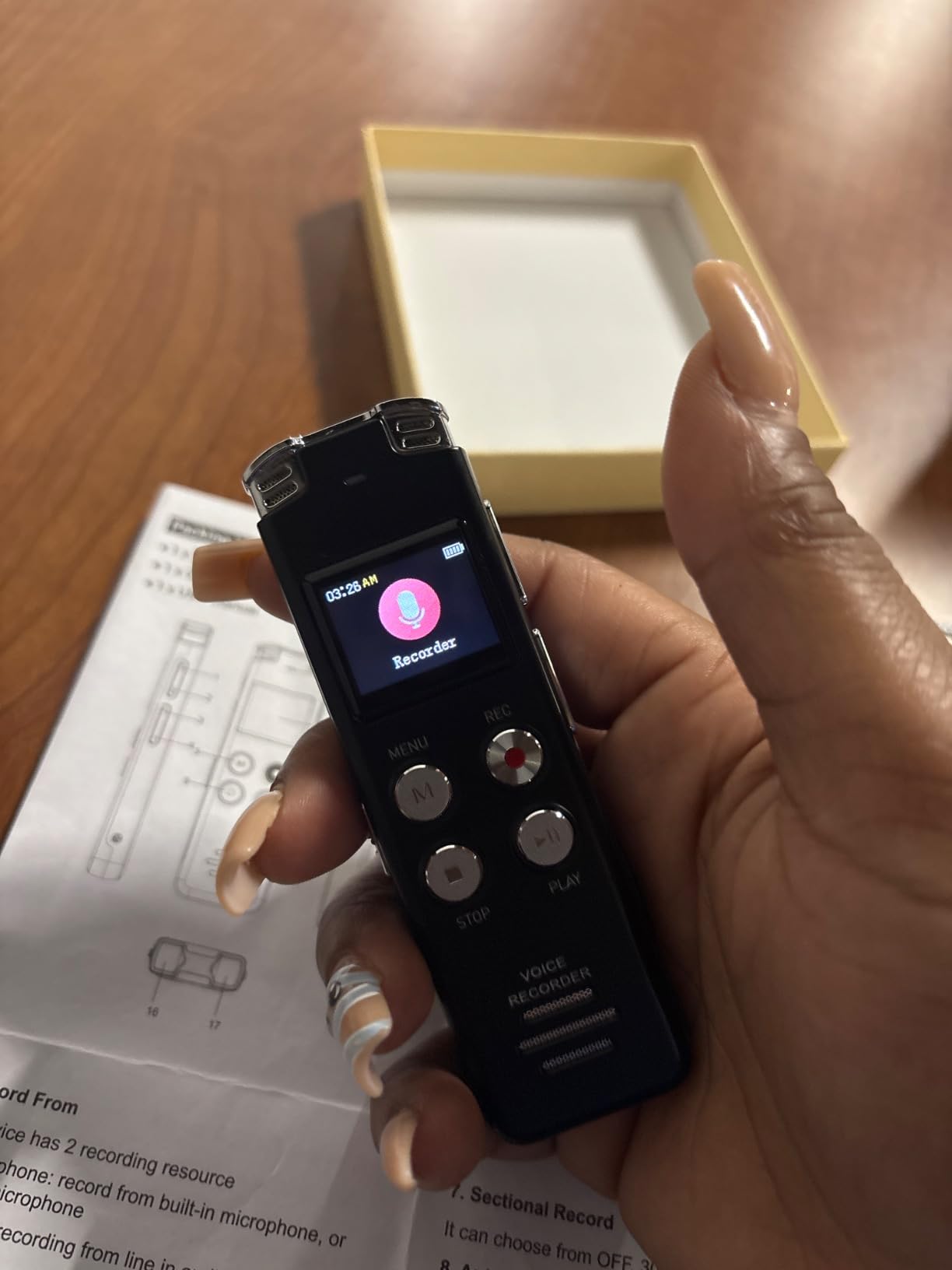 64GB Digital Voice Recorder with Playback: Voice Activated Recorders for Lectures Meetings Interviews - EVISTR Dictaphone Recording Device Tape Recorder Portable Mini, Audio Recorder with USB, MP3 customer photo 1