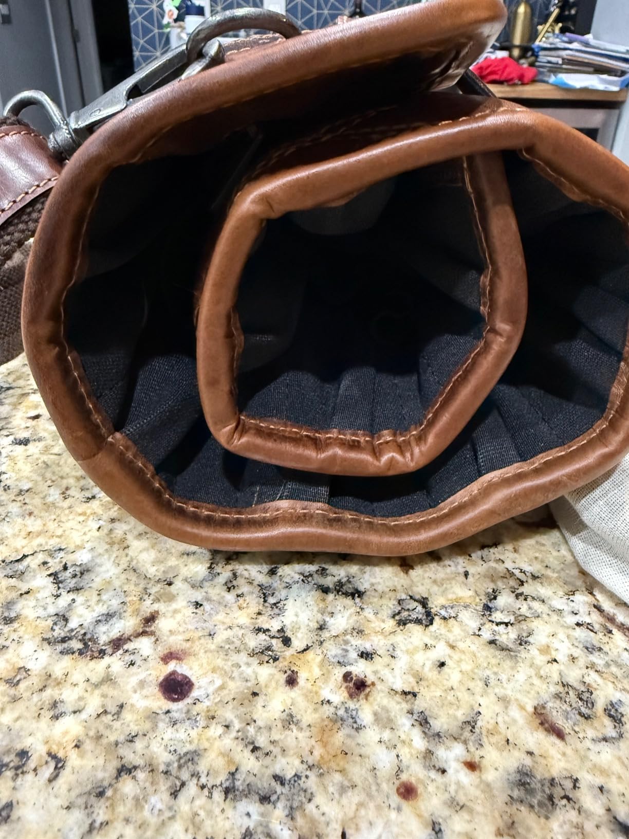 Leather Knife Roll Storage Bag, Elastic and Expandable 10 Pockets, Adjustable/Detachable Shoulder Strap, Travel-Friendly Chef Knife Case (Dark Brown, Leather) customer photo 2