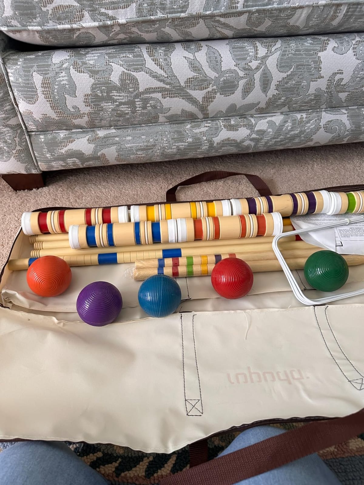 ropoda Six-Player Croquet Set with Wooden Mallets, Colored Balls, Sturdy Carrying Bag for Adults & Kids, Perfect for Lawn, Backyard, Park and More customer photo 2