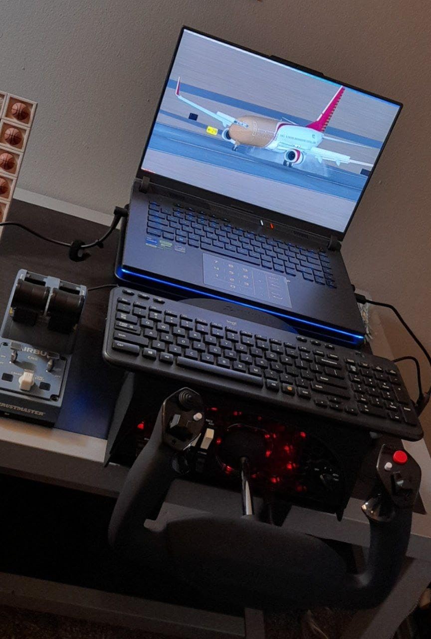 Honeycomb Alpha Flight Controls Yoke & Switch Panel | Compatible w/PC & mac, flight simulator yoke w/ 180 degree rotation, steel shaft, ignition switch customer photo 2