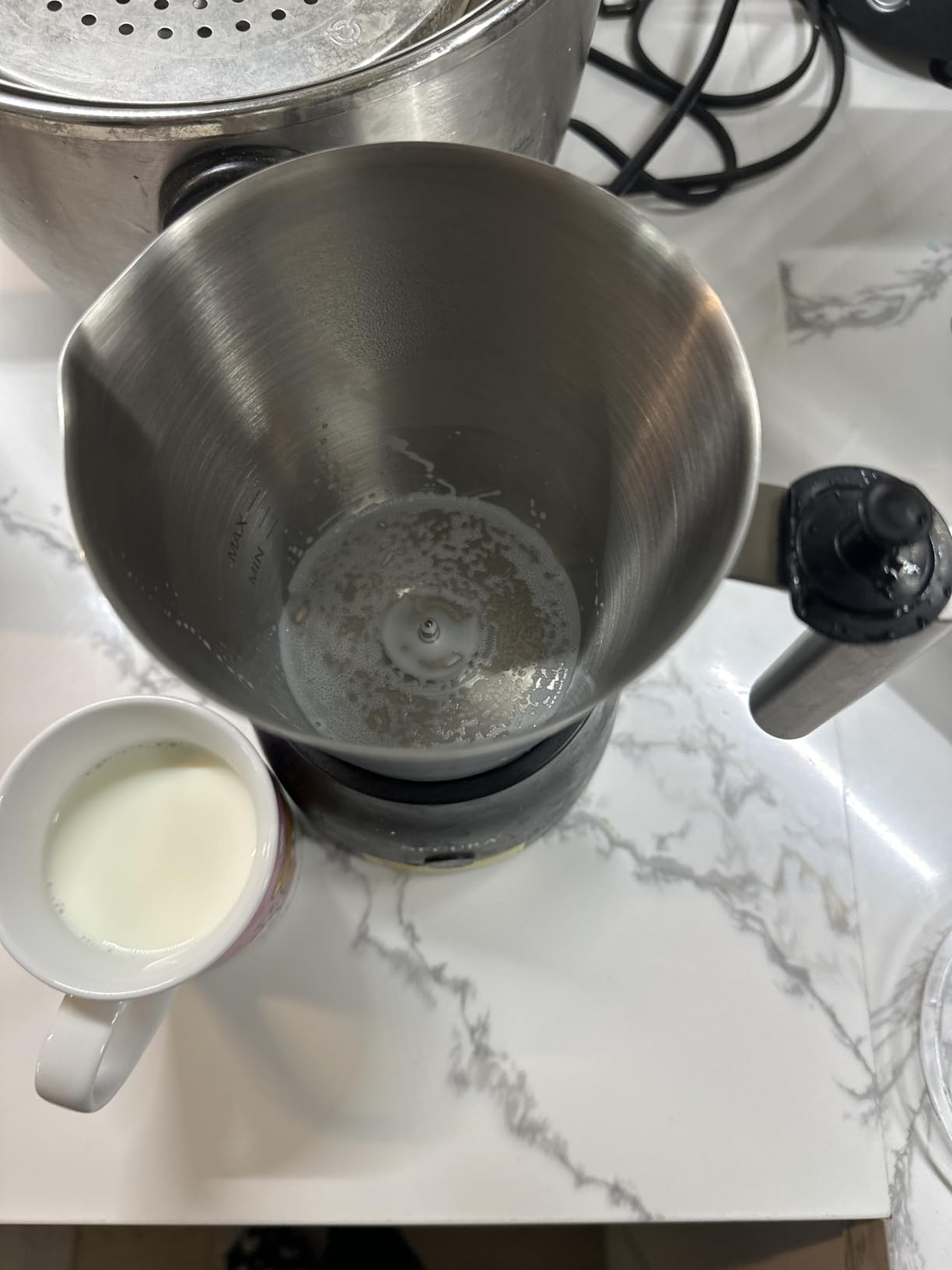 Secura Milk Frother, 17oz Stainless Steel Hot & Cold Foam Maker, 4-in-1, Dishwasher-Safe customer photo 1