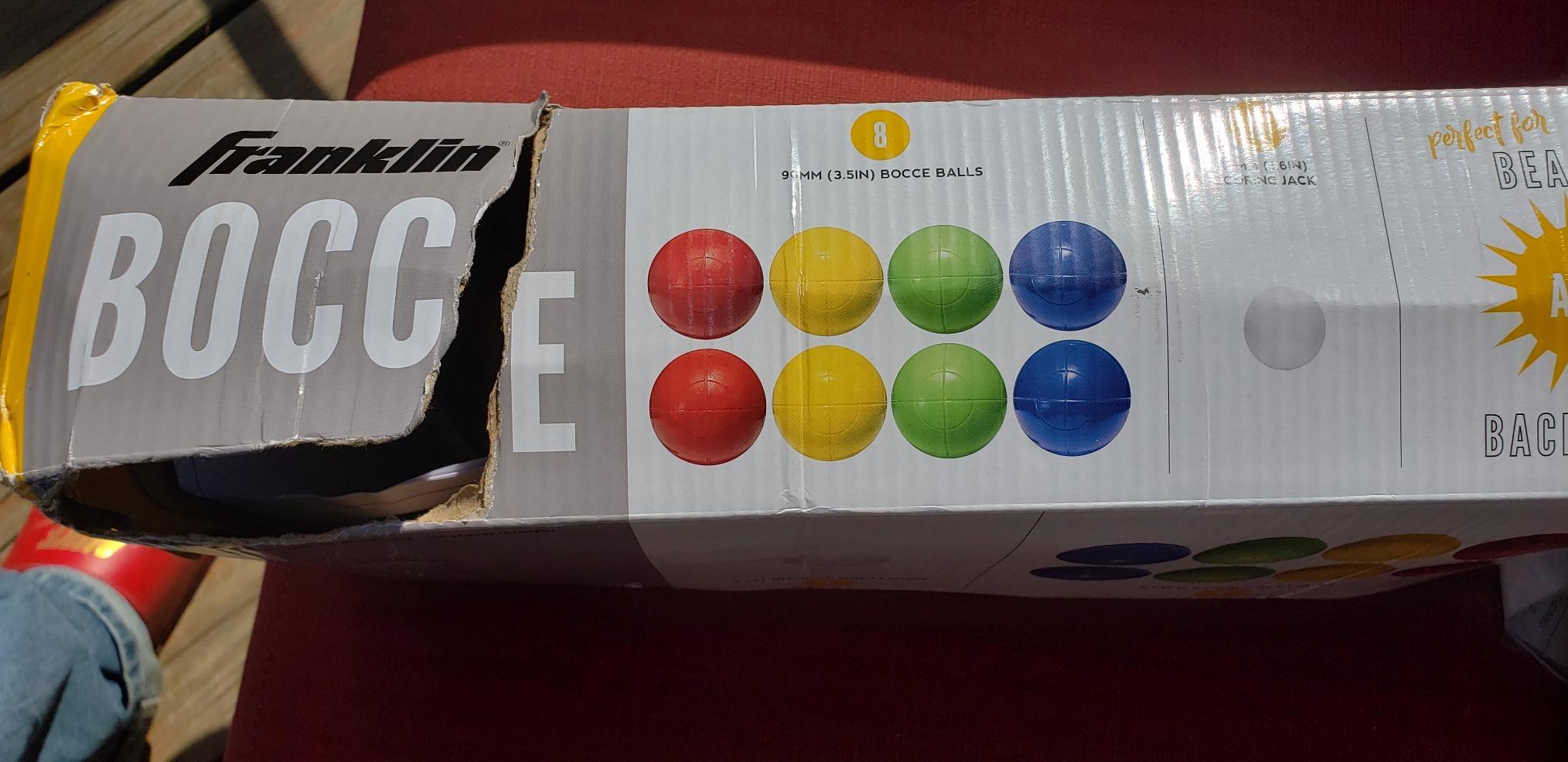 Franklin Sports Bocce Ball Set - 8 All Weather Bocce Balls and 1 Pallino customer photo 1