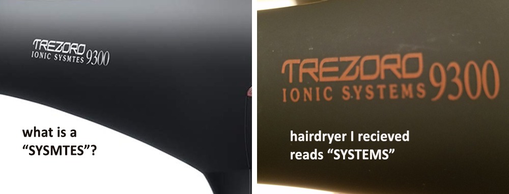 TREZORO Professional Hair Dryer, Ionic Ceramic Tourmaline Technology, 2000W Fast Quiet Drying, with Narrow & Wide Concentrator Nozzles, 3 Heat & 2 Speed Settings, Cool Shot Button, Black customer photo 2