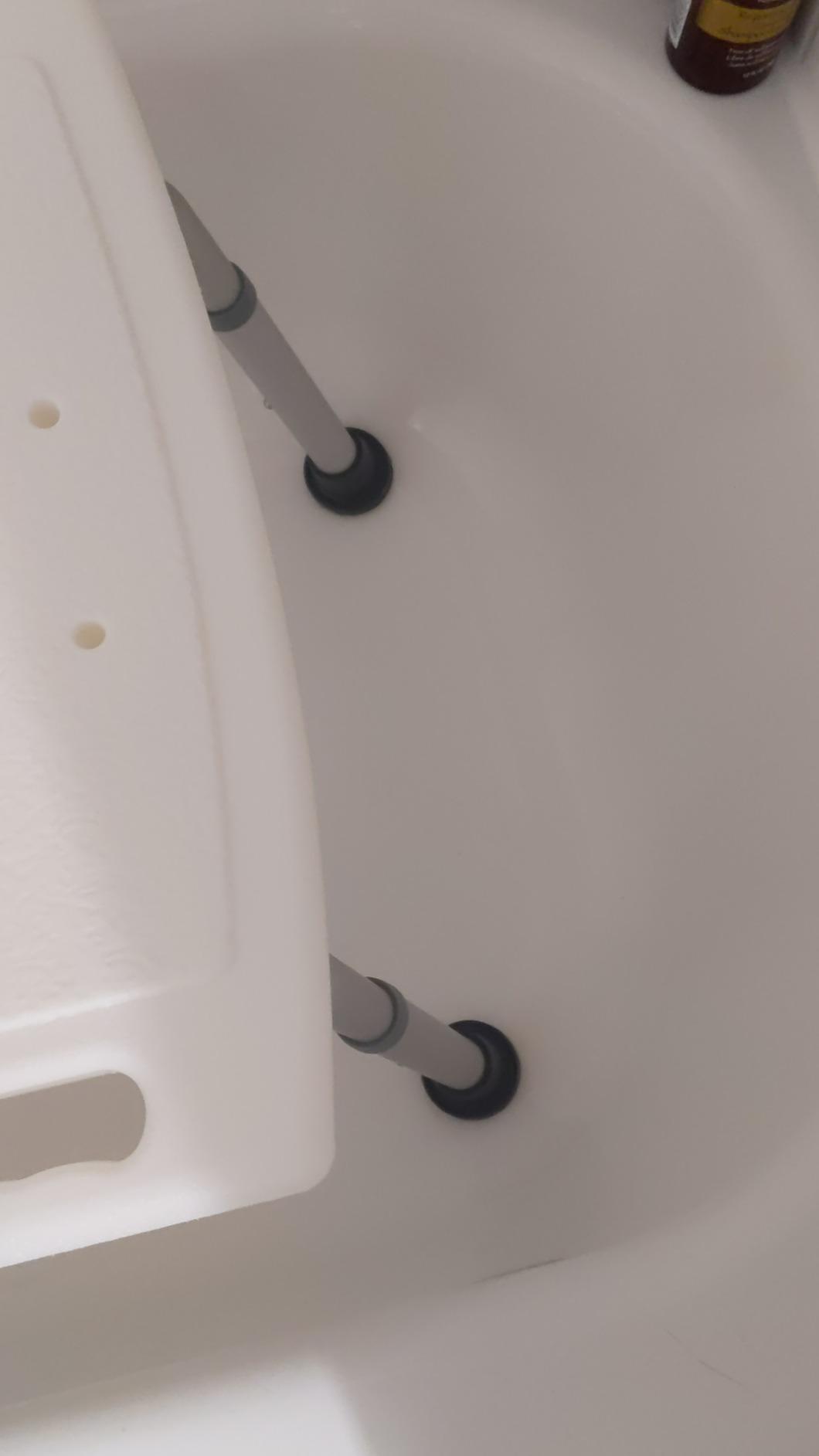 Vaunn Tool-Free Assembly Adjustable Shower Chair Spa Bathtub Seat Bench with Removable Back, Aluminum, White customer photo 1